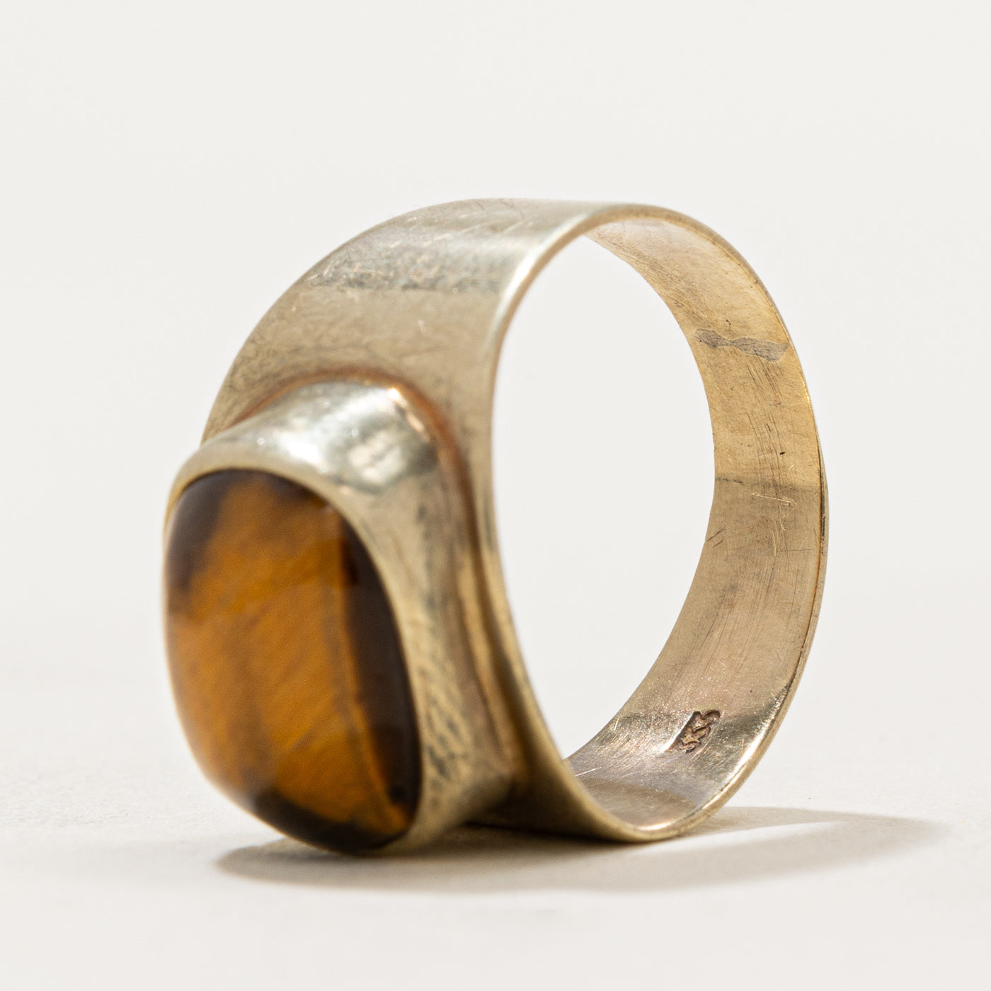 Bague cocktail œil de tigre | 3,50 ct | Taille 5,75 |