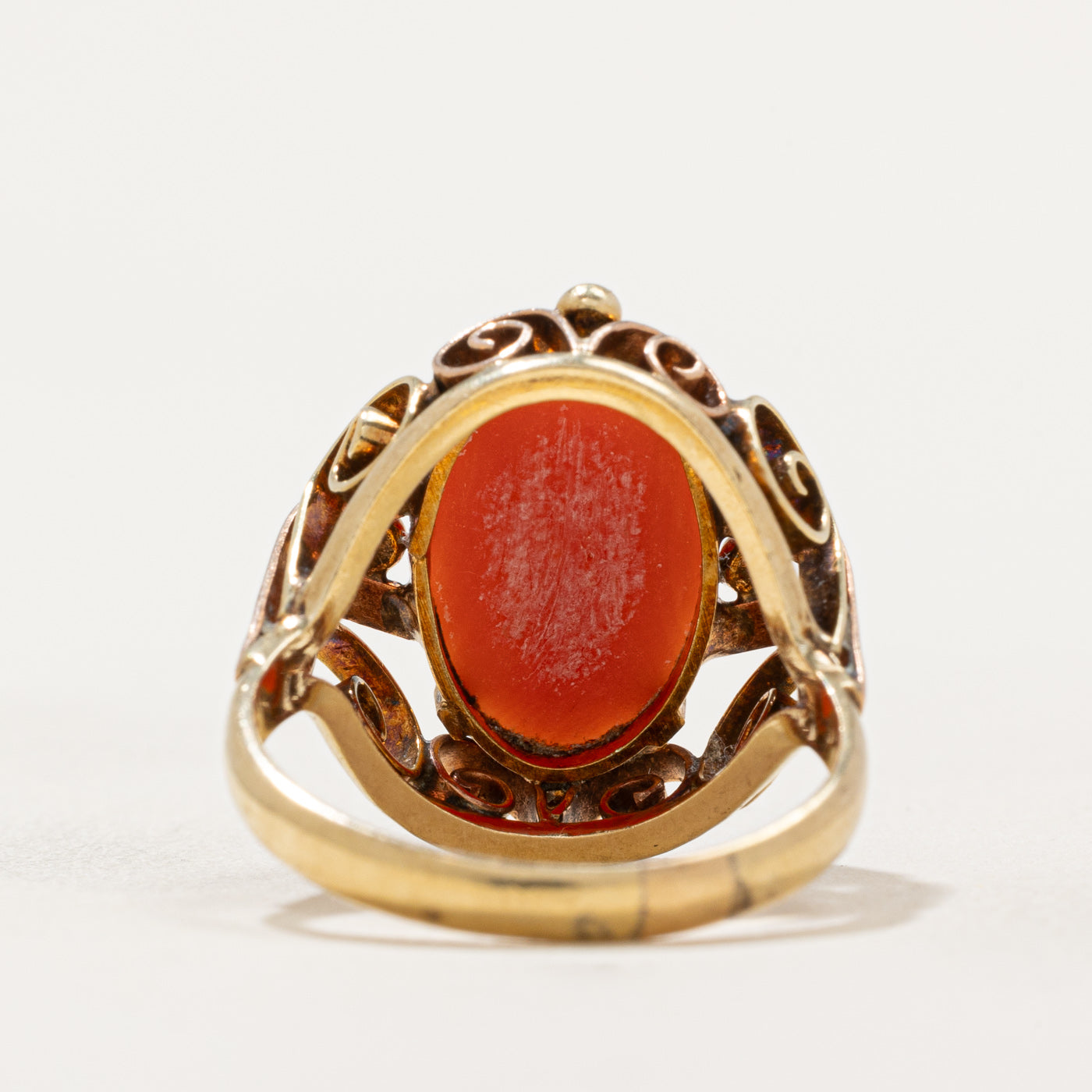 Coral Scrollwork Ring | 3.25ct | SZ 7.5 |