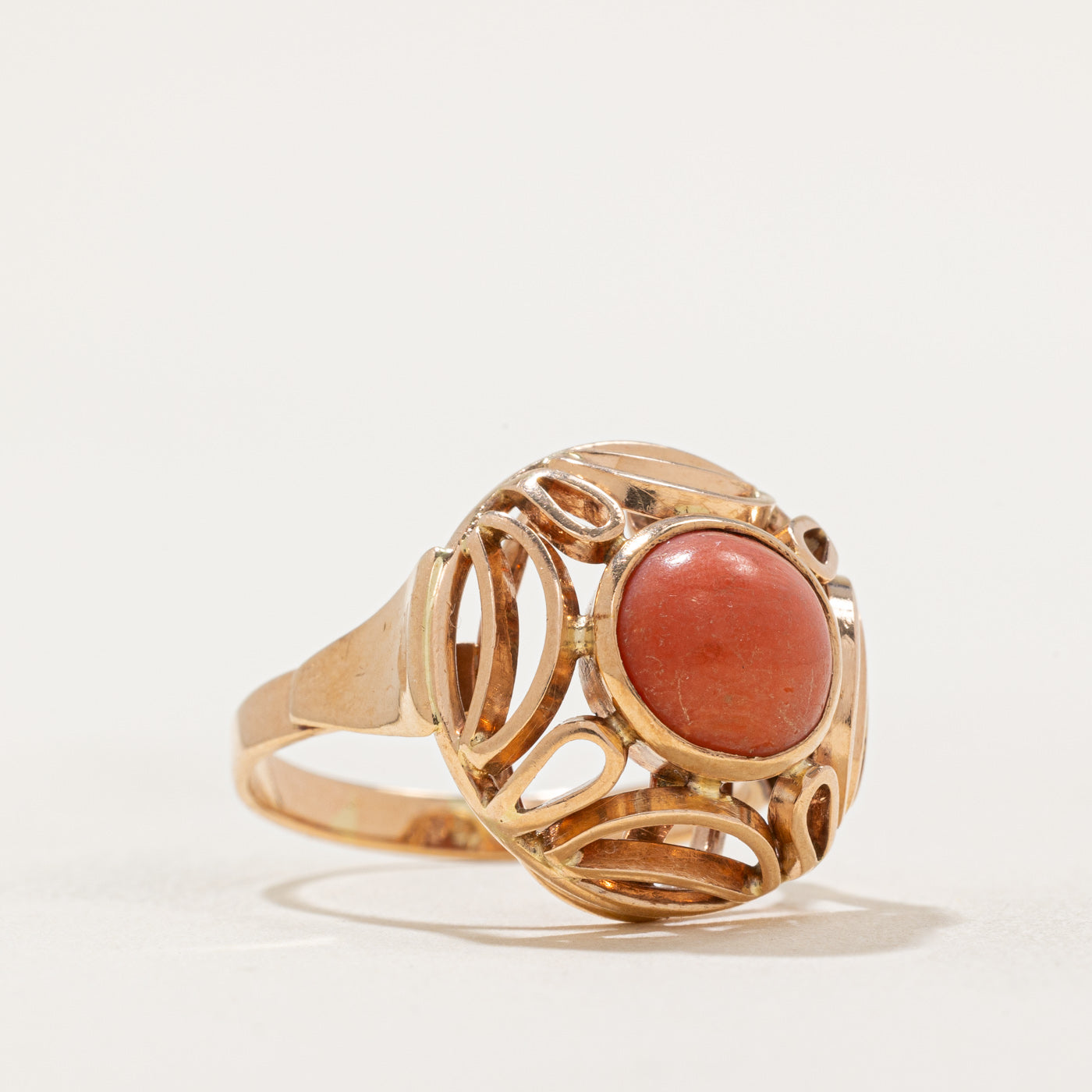 Coral Openwork Dome RIng | 2.15ct | SZ 8 |