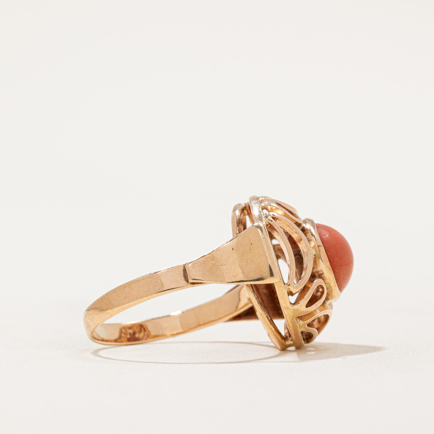 Coral Openwork Dome RIng | 2.15ct | SZ 8 |