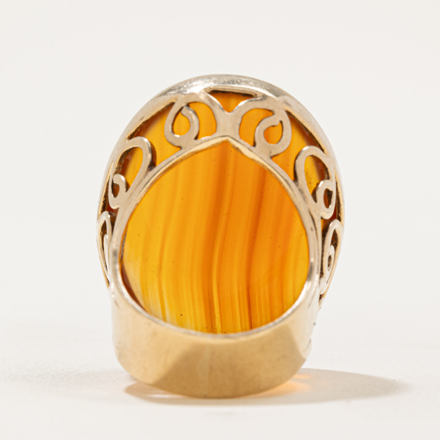 Carnelian Agate Cocktail Ring | 22.00ct | SZ 6 |