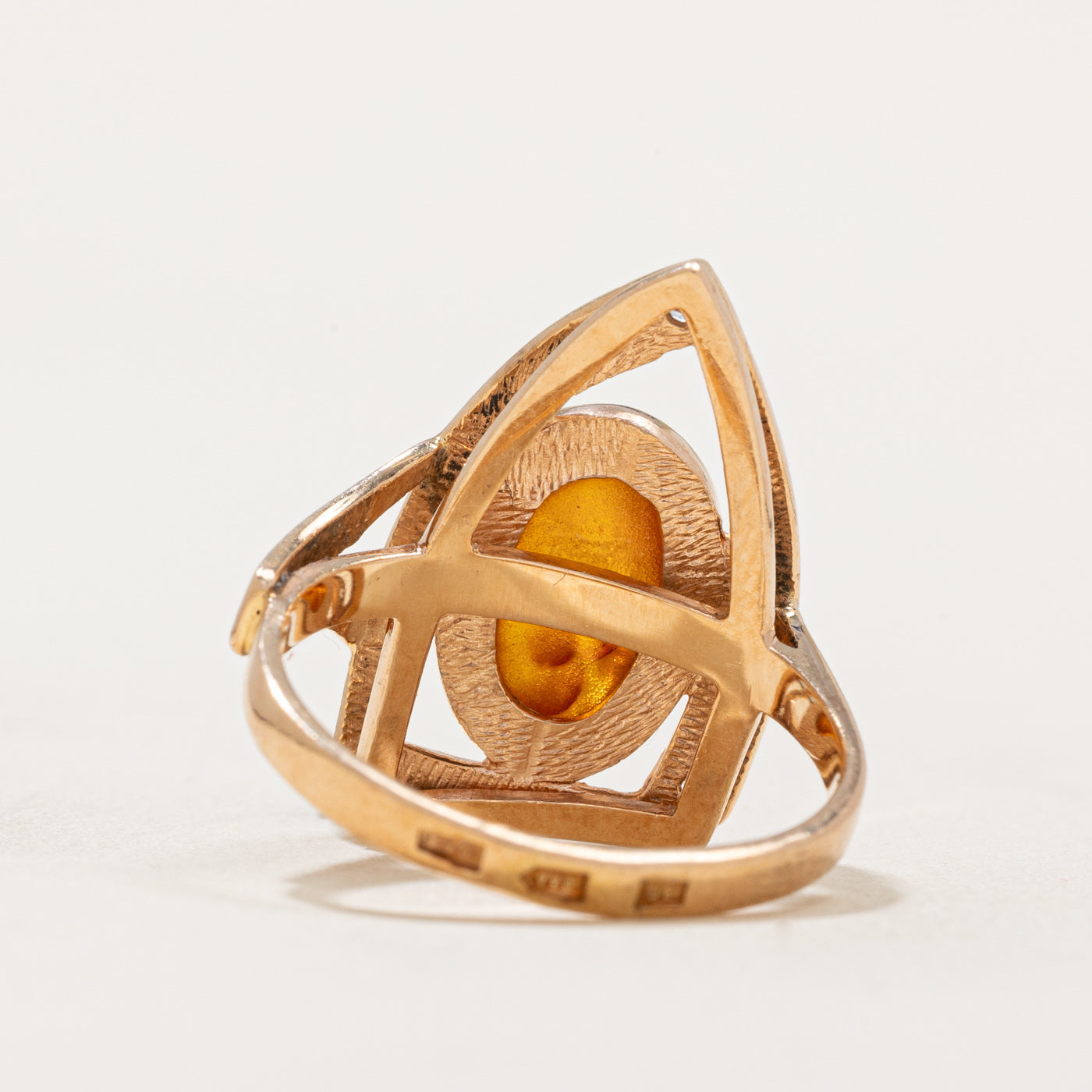 Amber & Synthetic Spinel Ring | 1.34ct, 0.05ctw | SZ 7 |