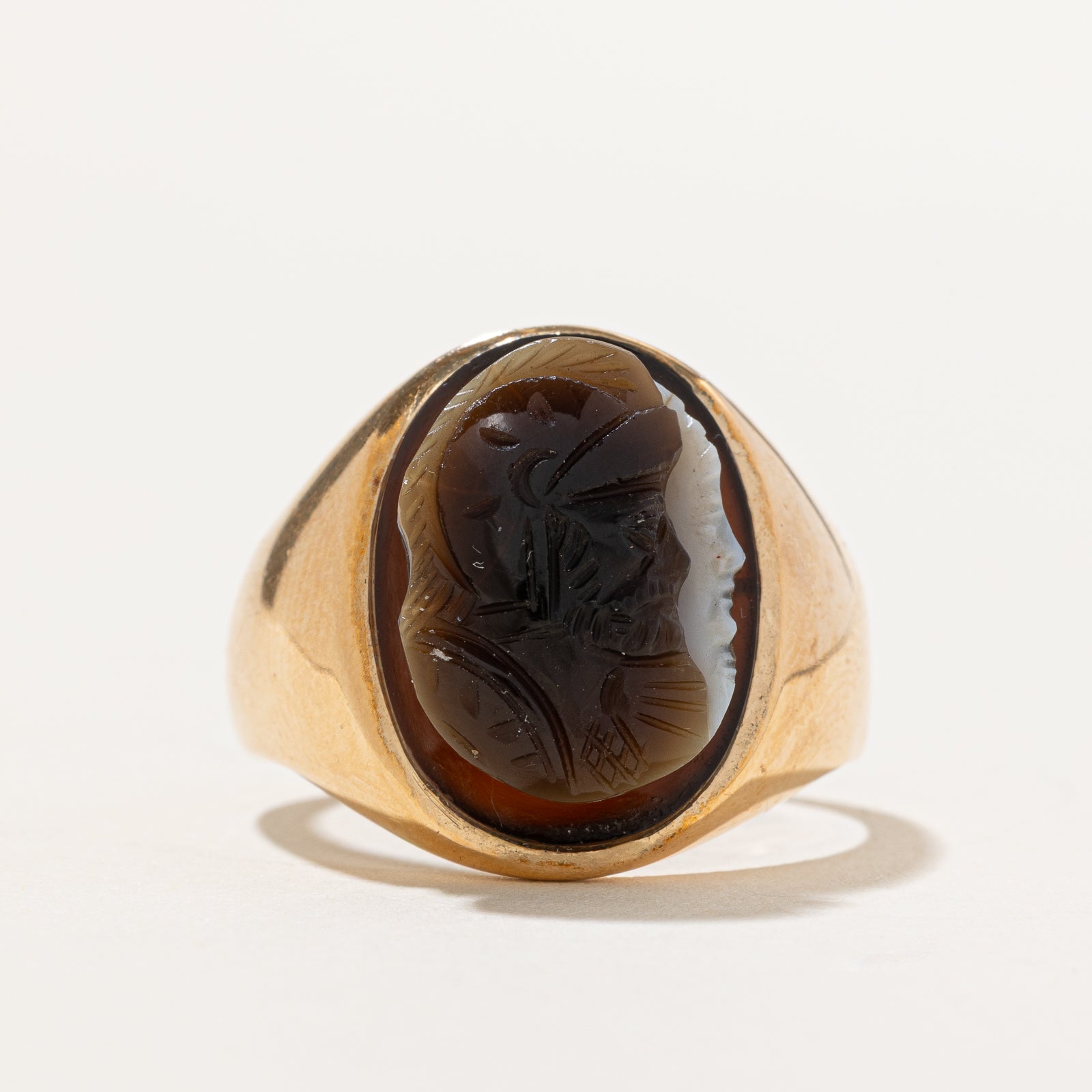 'Birks' Double Intaglio Onyx Cocktail Ring | 11.00ct | SZ 11