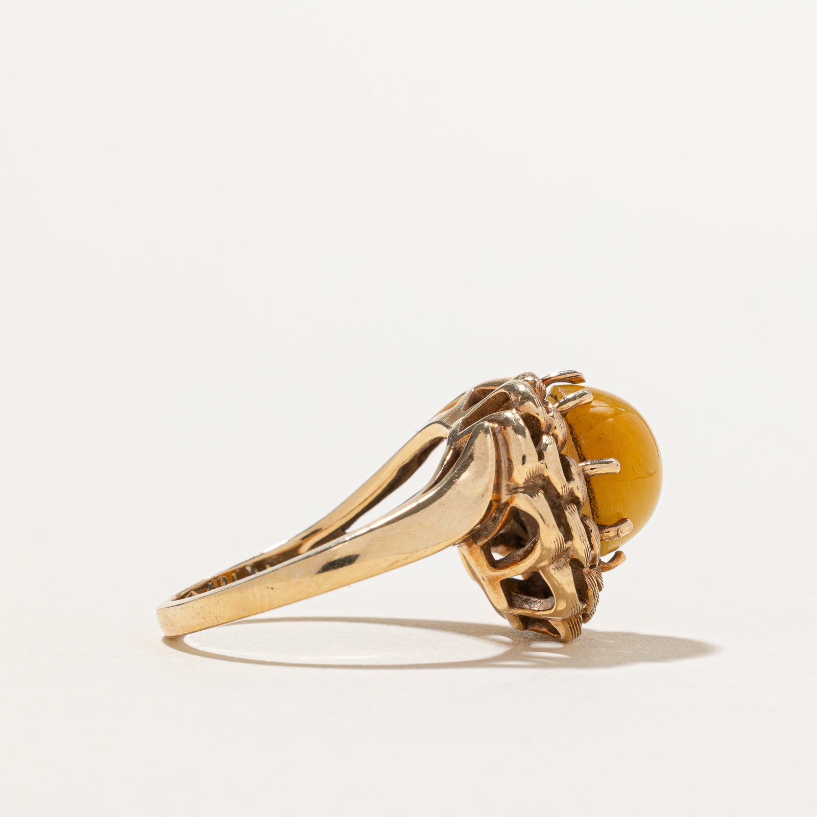 Cat's Eye Quartz Cocktail Ring | 3.50ct | SZ 7.25