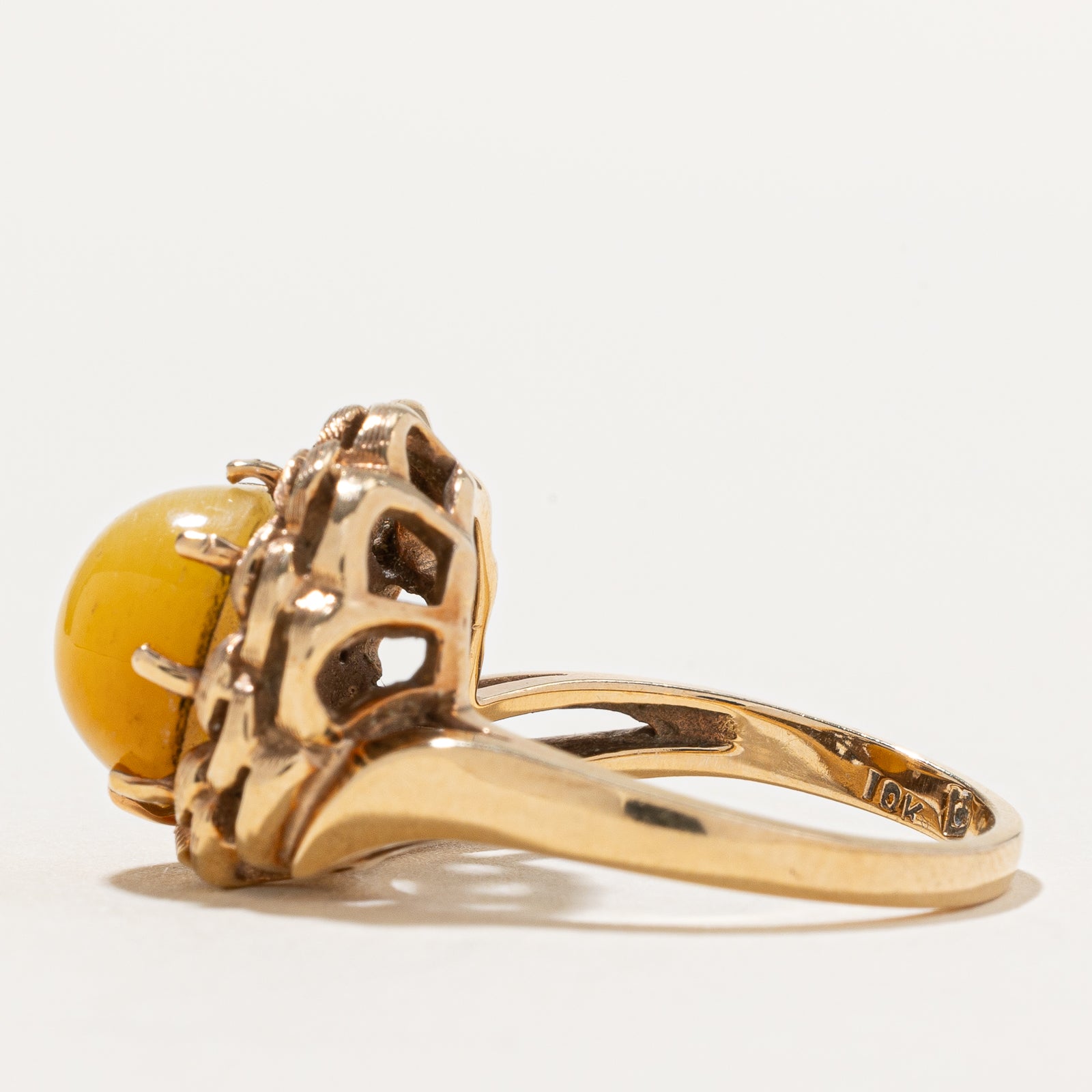 Cat's Eye Quartz Cocktail Ring | 3.50ct | SZ 7.25