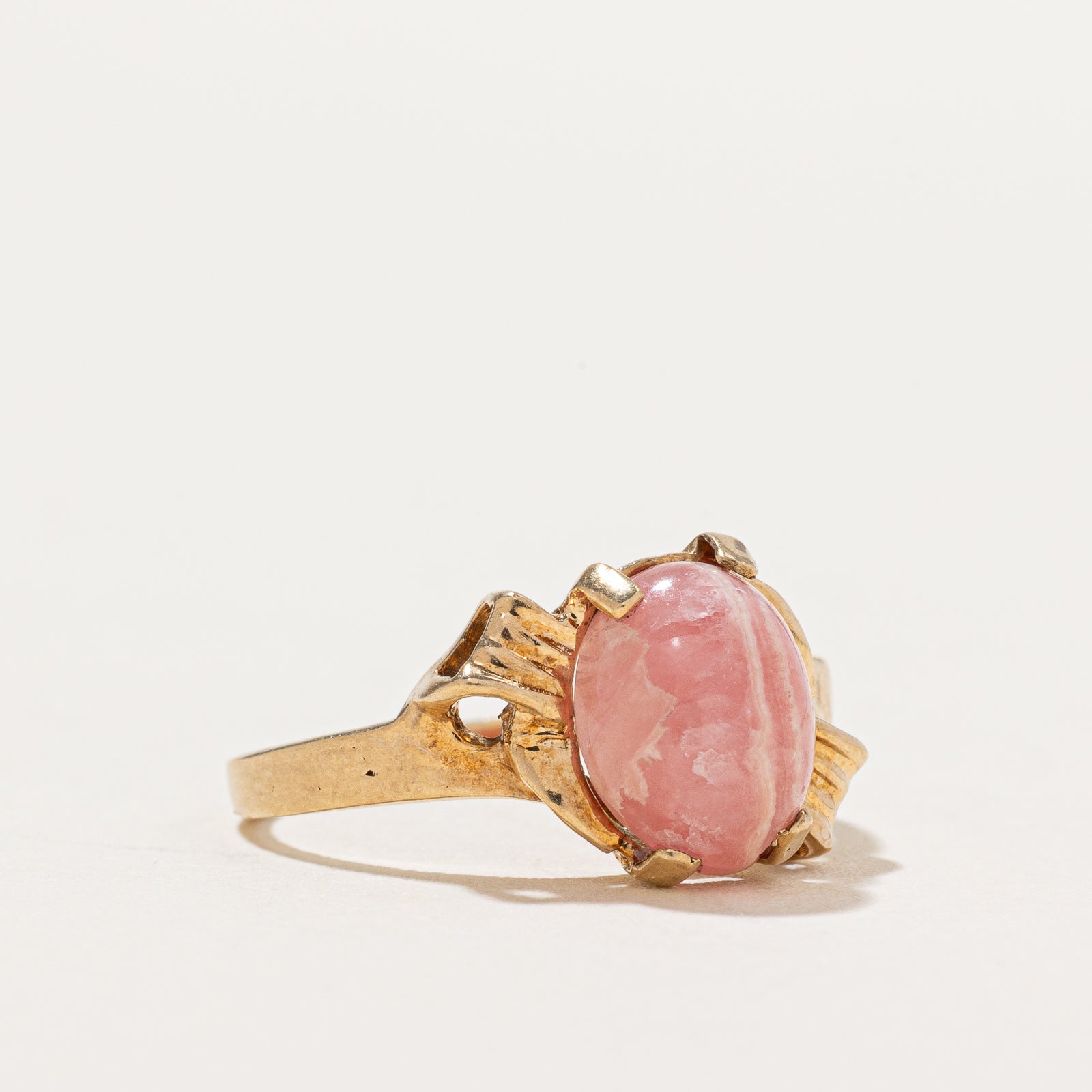 Rhodochrosite Textured Ring | 2.45ct | SZ 5.25
