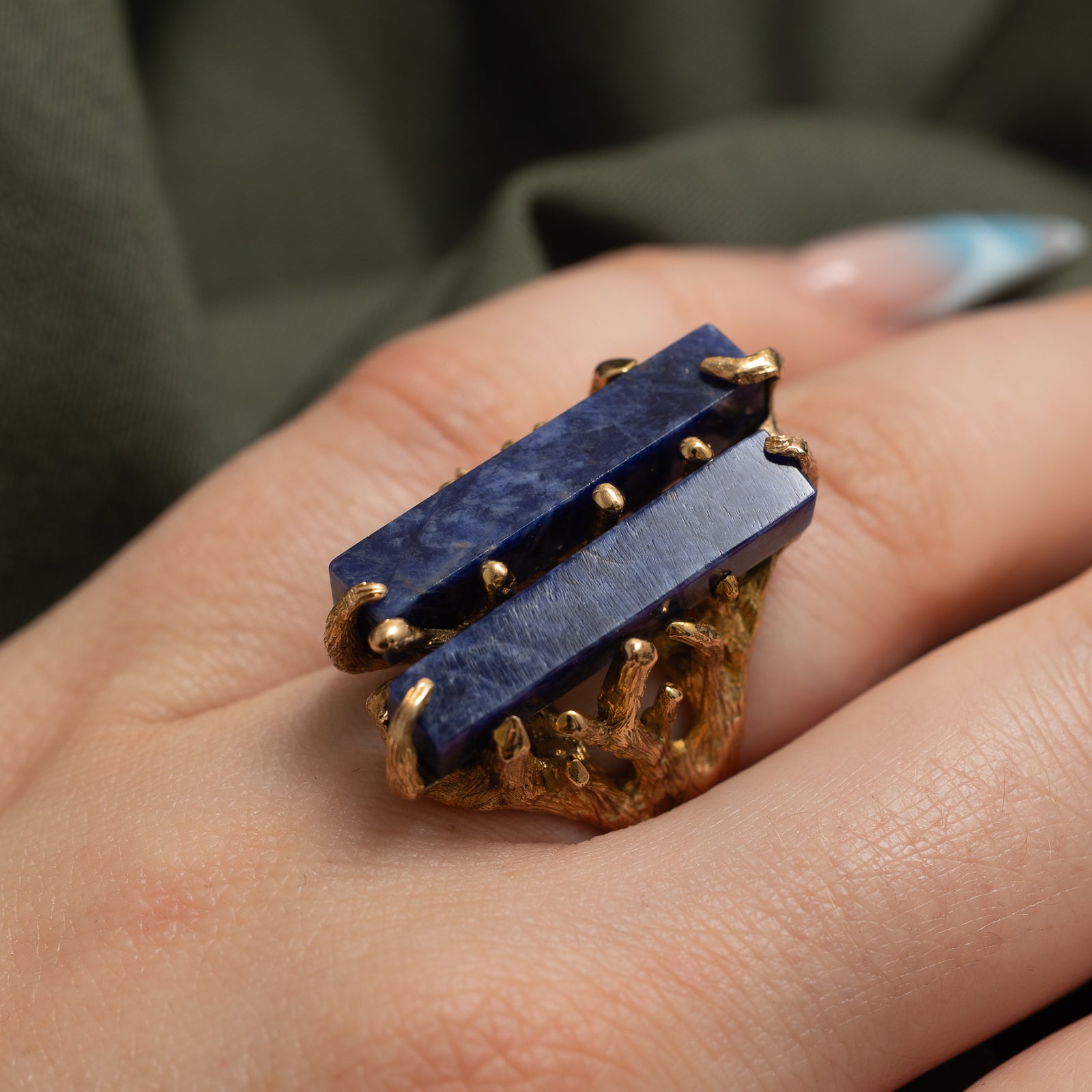 Sodalite Cocktail Ring | 14.00ctw | SZ 4.75