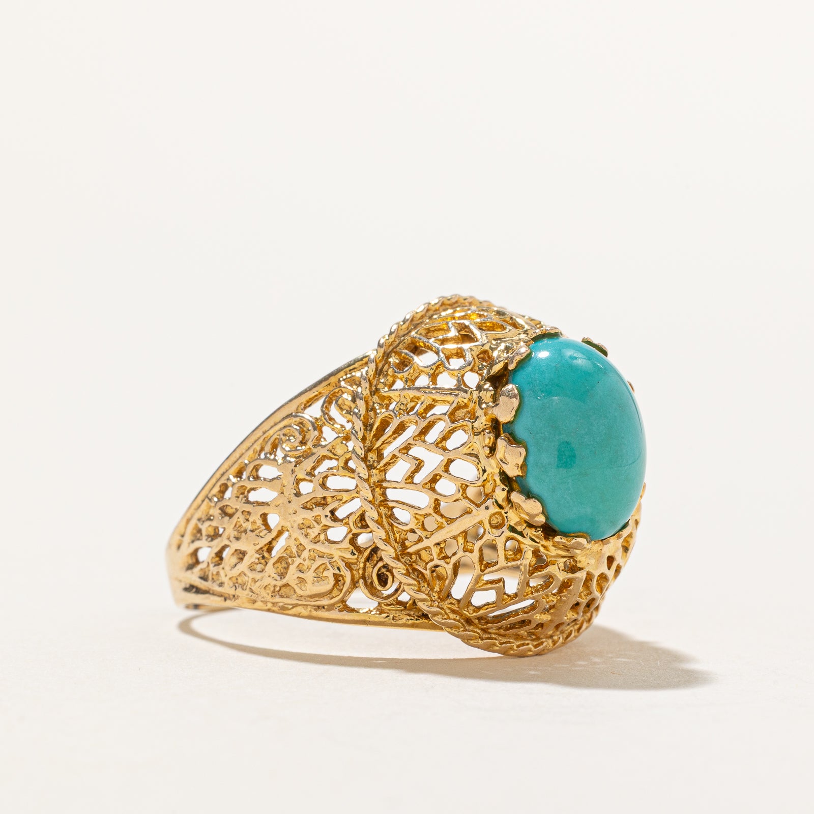 Turquoise Dome Cocktail Ring | 2.76ct | SZ 9.25
