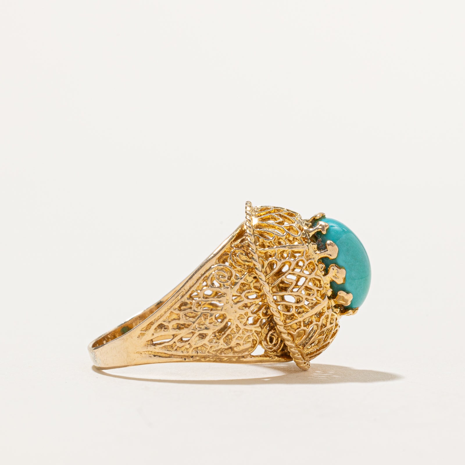 Turquoise Dome Cocktail Ring | 2.76ct | SZ 9.25