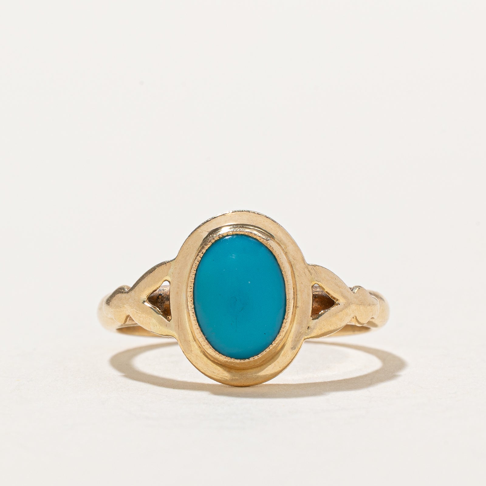 Turquoise Bezel Set Ring | 0.75ct | SZ 4.75