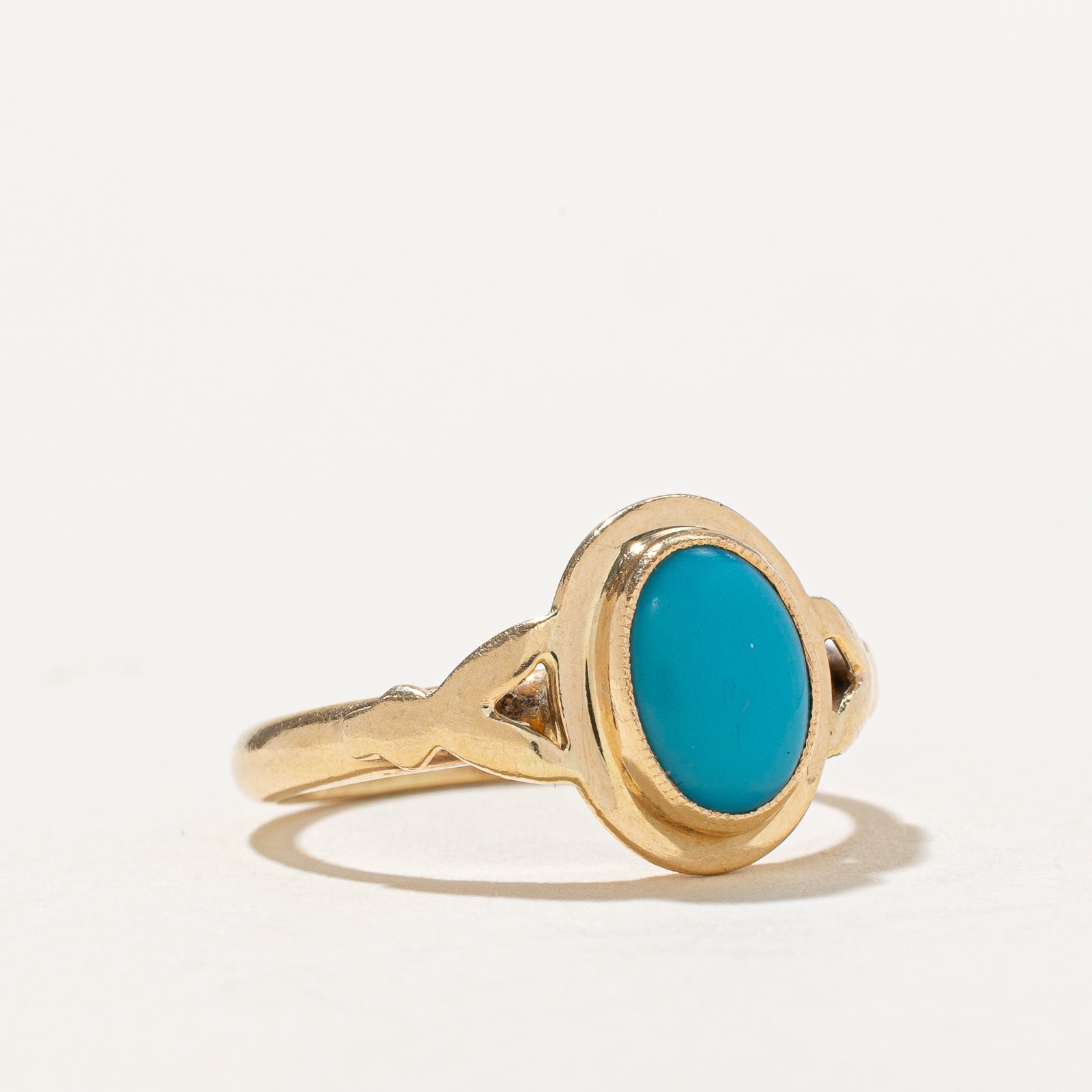 Turquoise Bezel Set Ring | 0.75ct | SZ 4.75