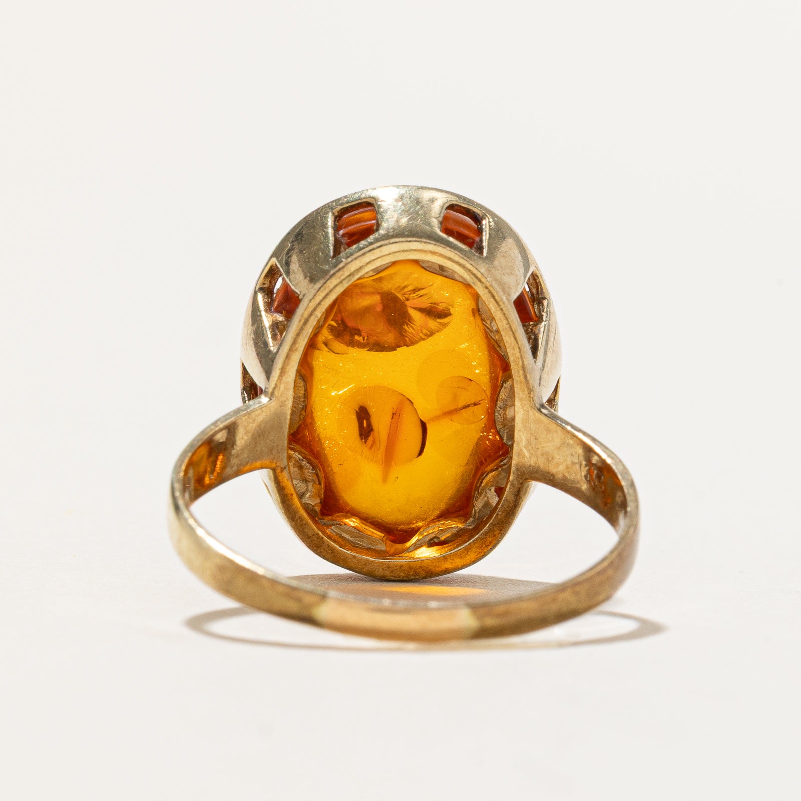 Bague cocktail en ambre | 5,00 ct | Taille 9,75