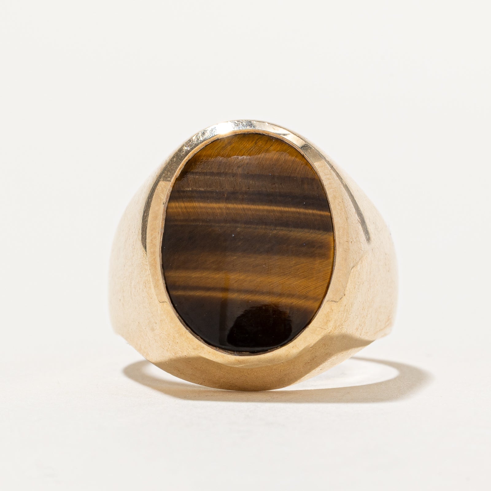 Tigers Eye Signet Ring | 5.00ct | SZ 10