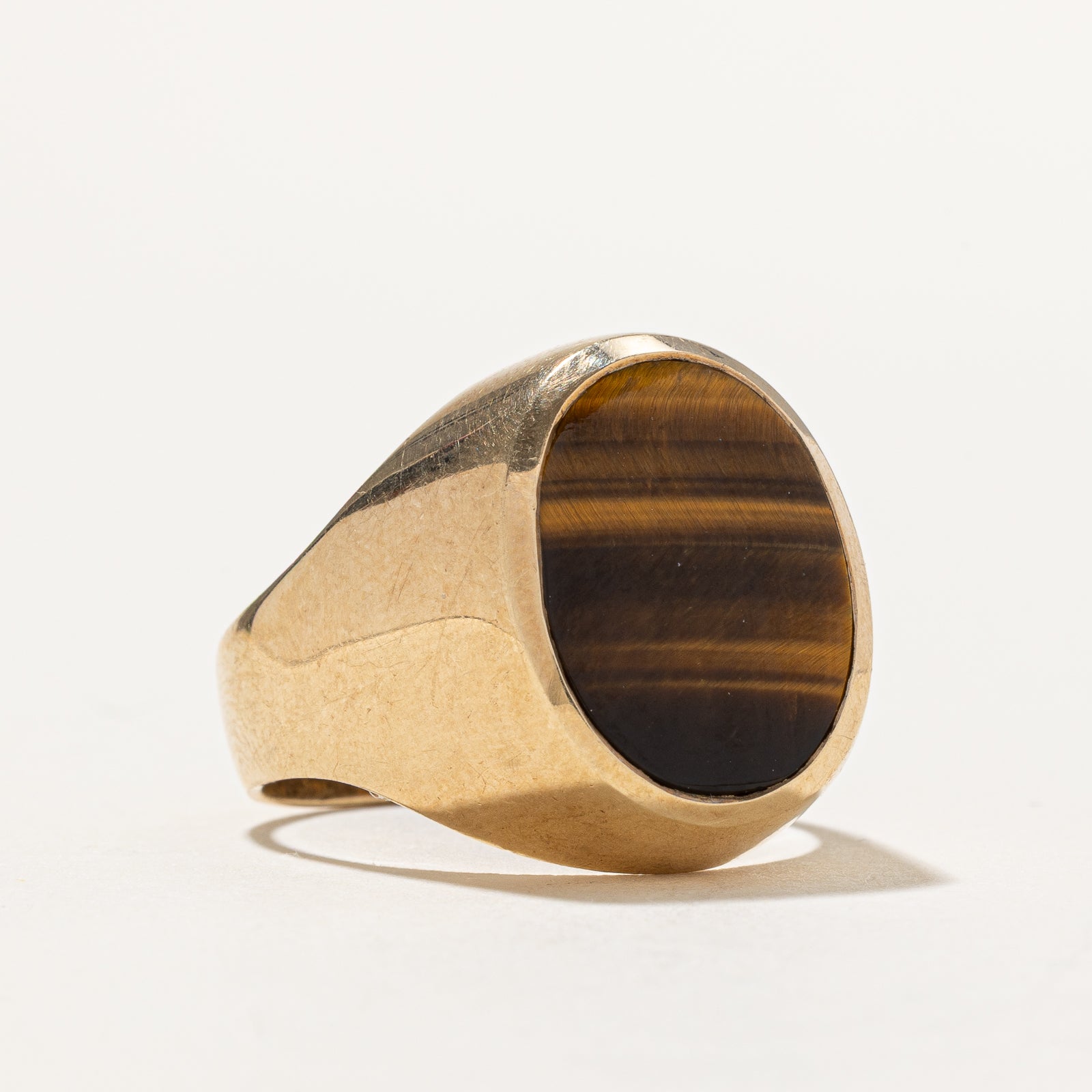 Tigers Eye Signet Ring | 5.00ct | SZ 10