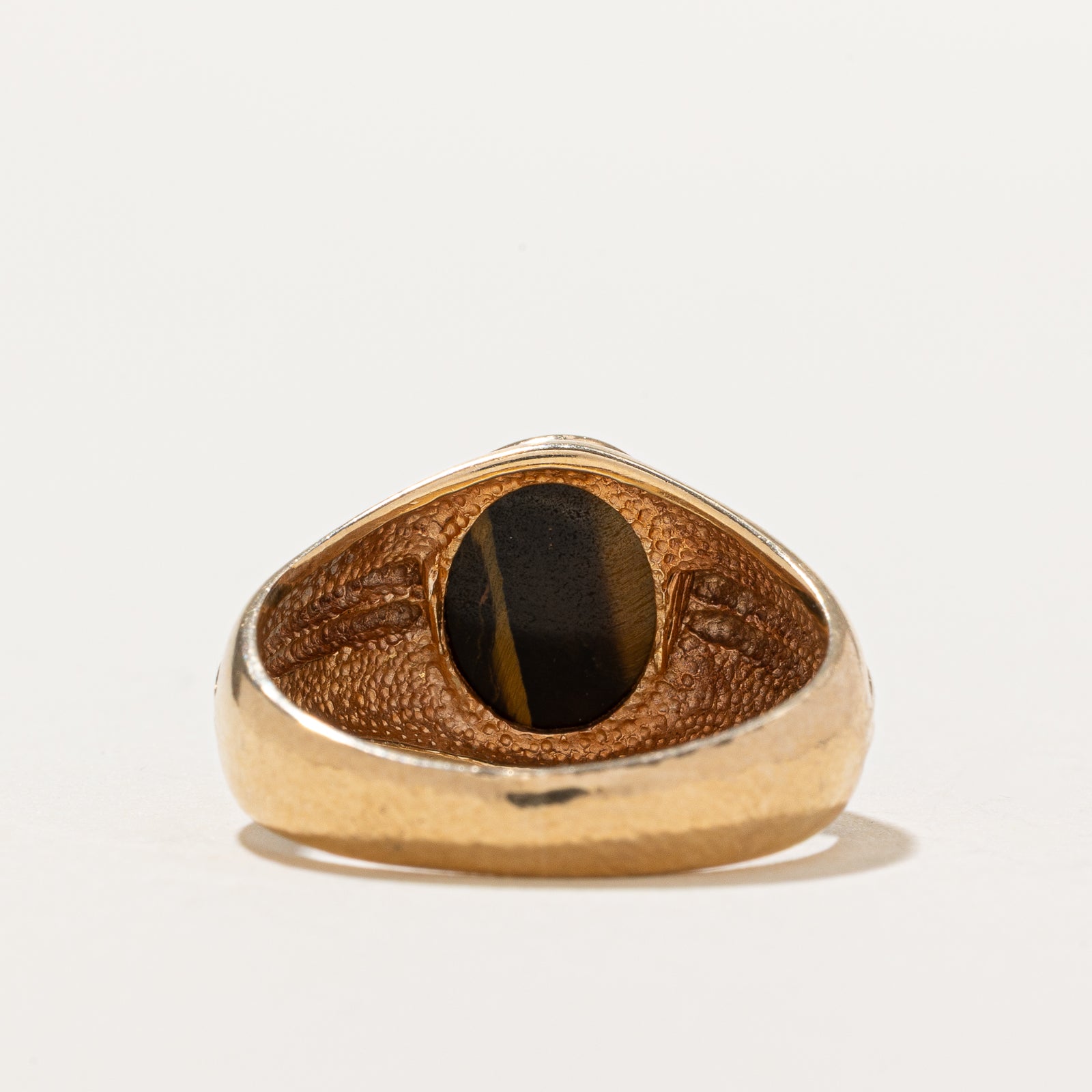 Tigers Eye Grooved Ring | 1.60ct | SZ 6.75