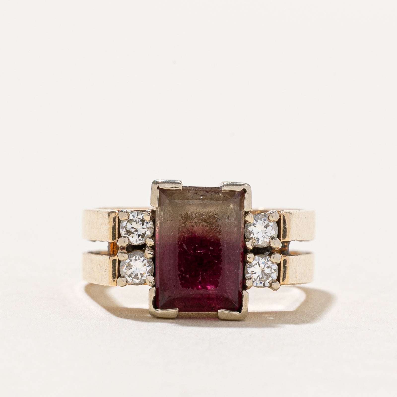 Tourmaline & Diamond Ring | 2.00ct, 0.18ctw | SZ 4.75