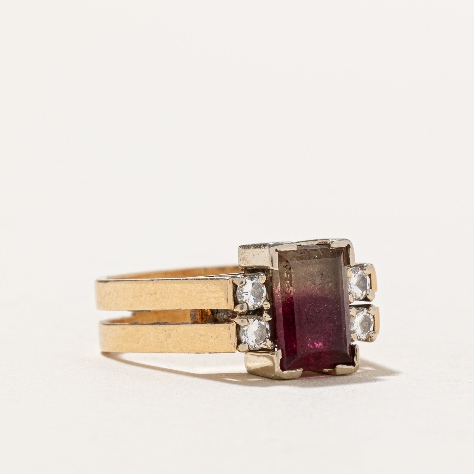 Tourmaline & Diamond Ring | 2.00ct, 0.18ctw | SZ 4.75