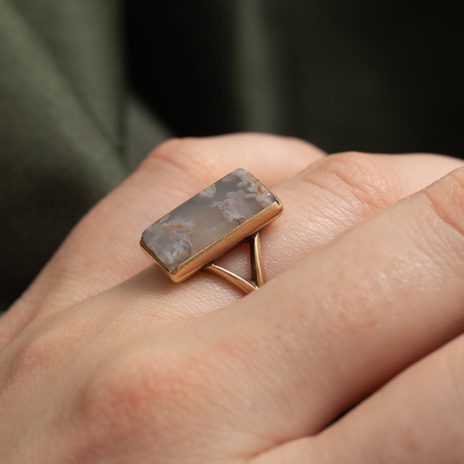 'Birks' Agate Cocktail Ring | 6.00ct | SZ 6.25