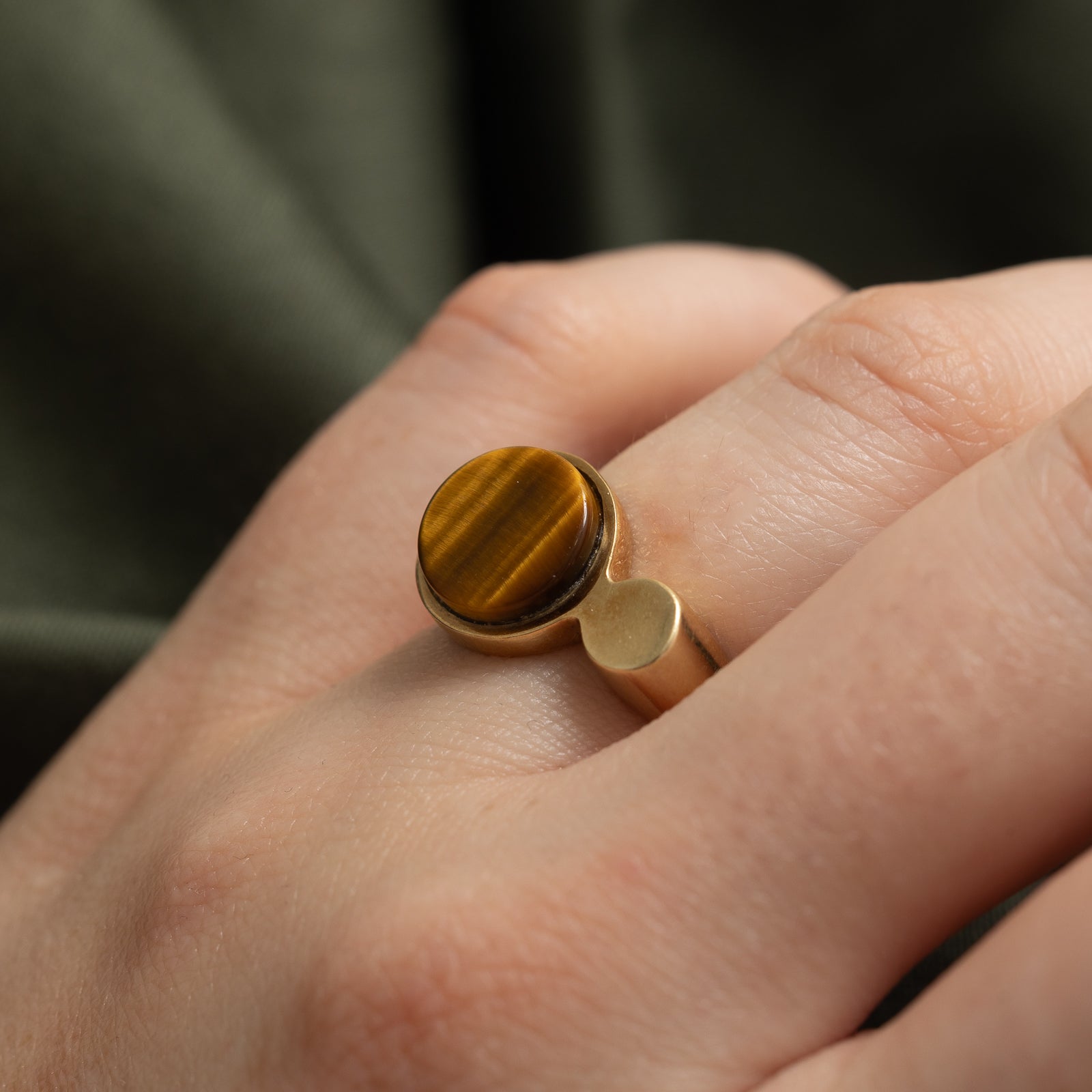 Bezel Set Tiger's Eye Ring | 3.00ct | SZ 4.5