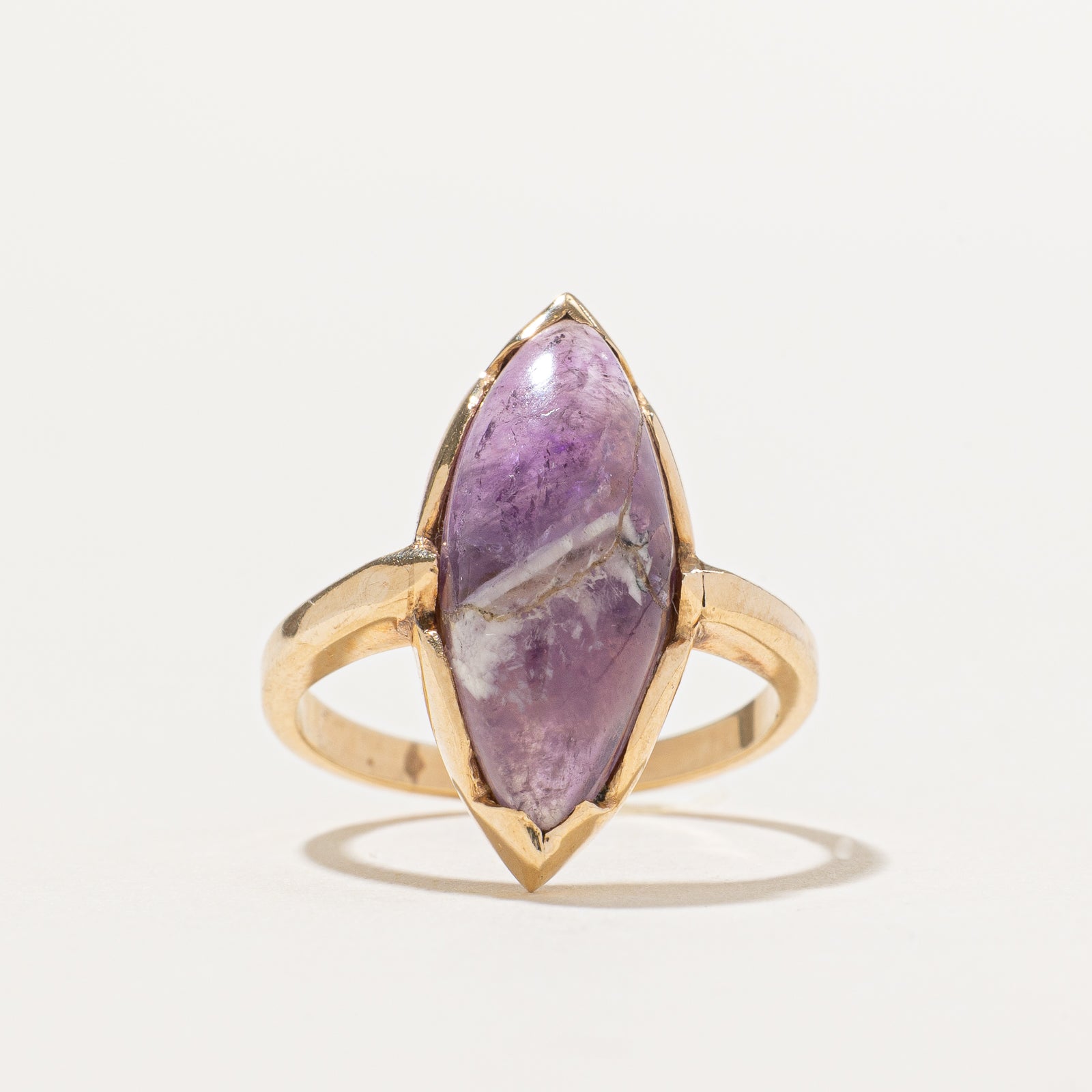 Amethyst Navette Ring | 3.70ct | SZ 5.75