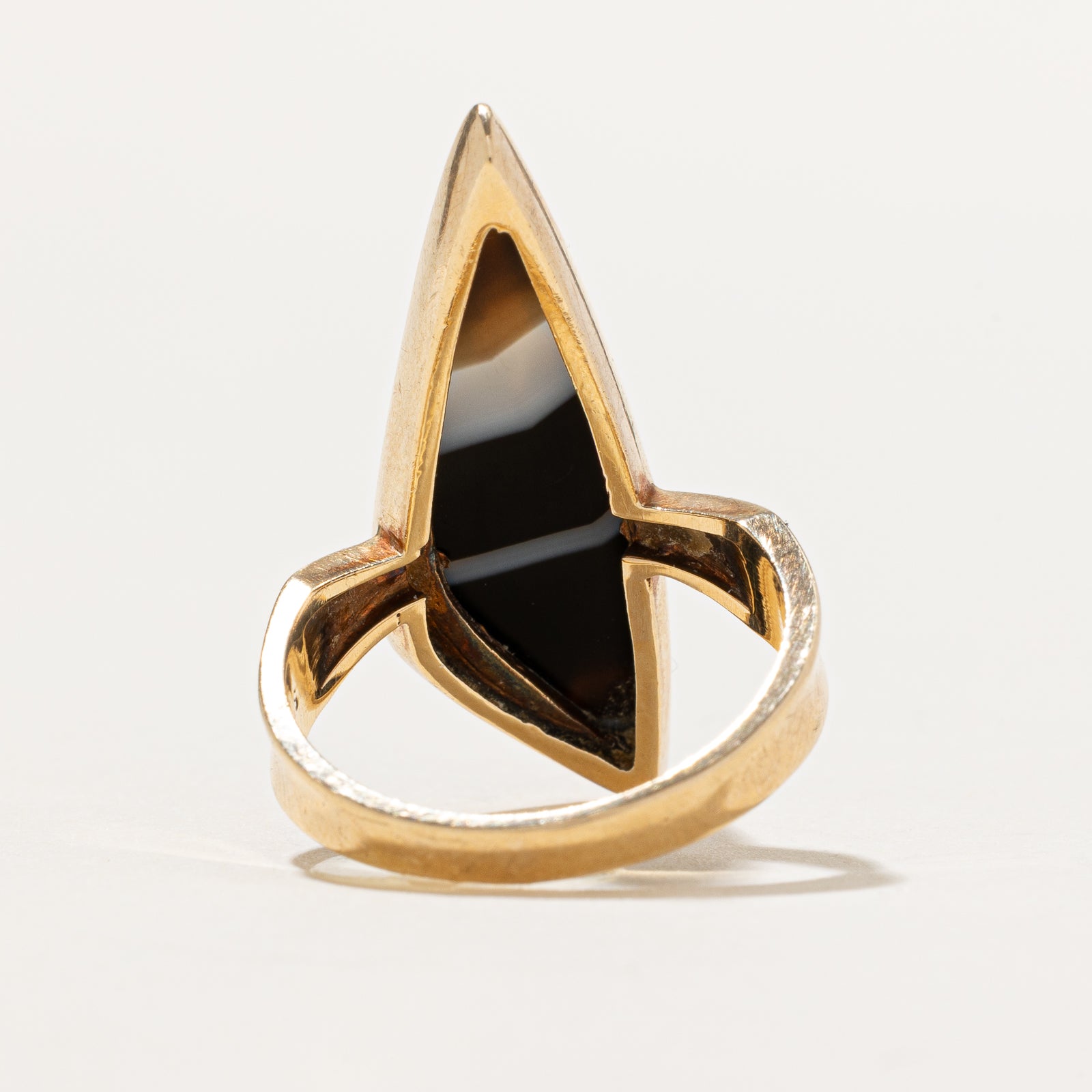 Asymmetrical Banded Agate Ring | 6.00ct | SZ 6.5
