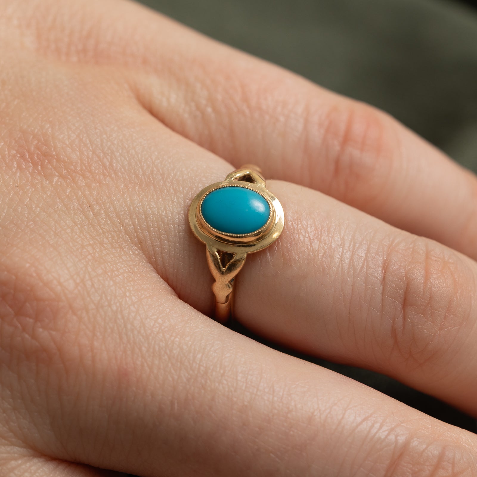Turquoise Bezel Set Ring | 0.75ct | SZ 4.75