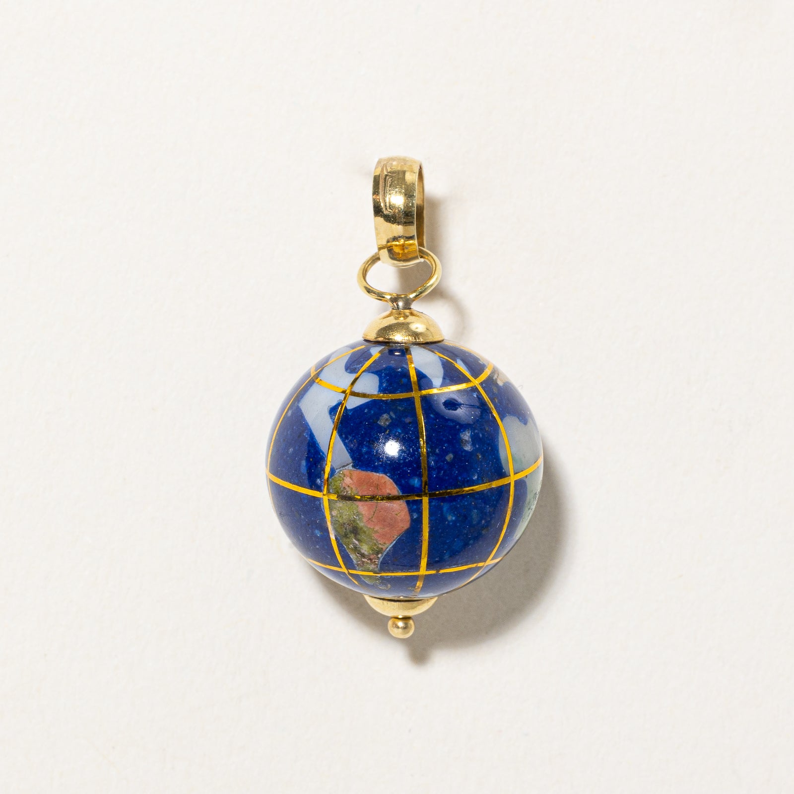 Italian Multi Gemstone Globe Pendant