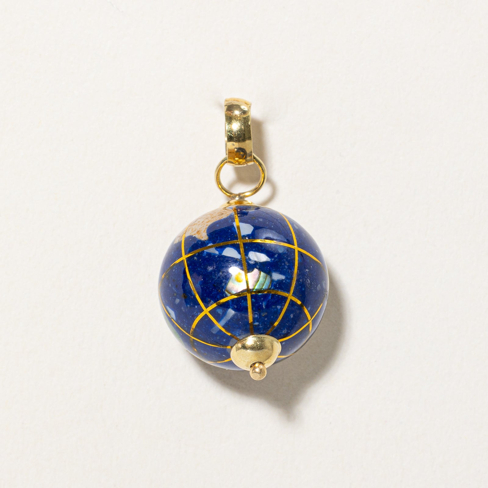 Italian Multi Gemstone Globe Pendant