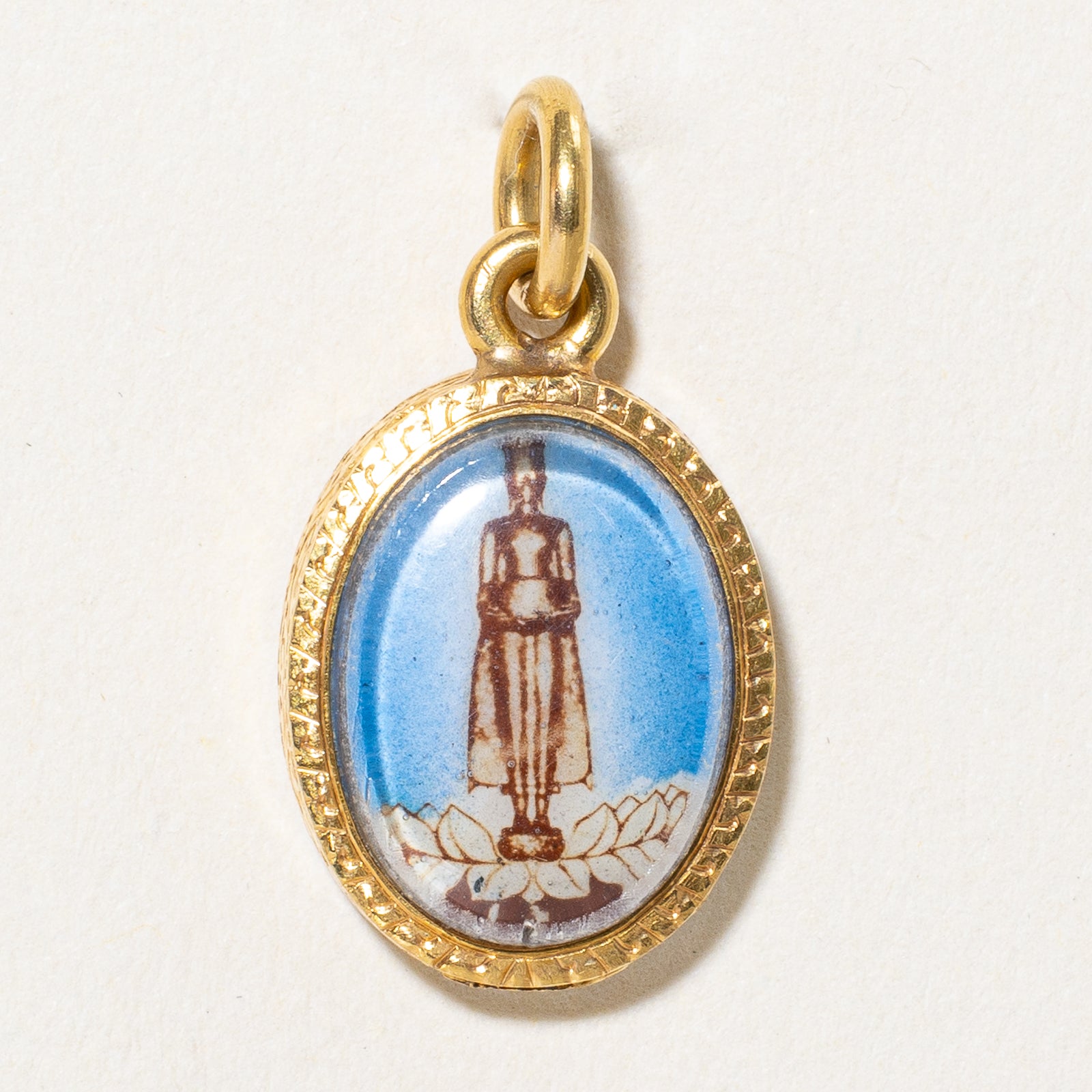 21k Yellow Gold Thai Buddhist Amulet Pendant