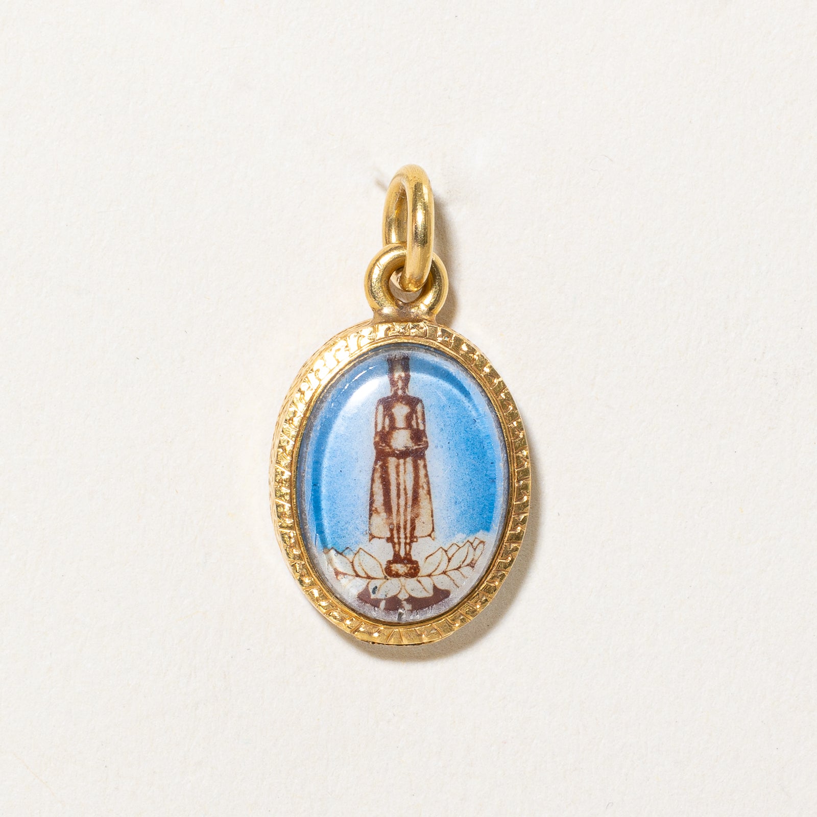 21k Yellow Gold Thai Buddhist Amulet Pendant