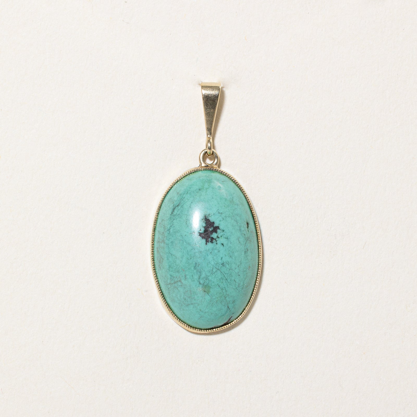 Oval Cabochon Turquoise Pendant | 12.00ct