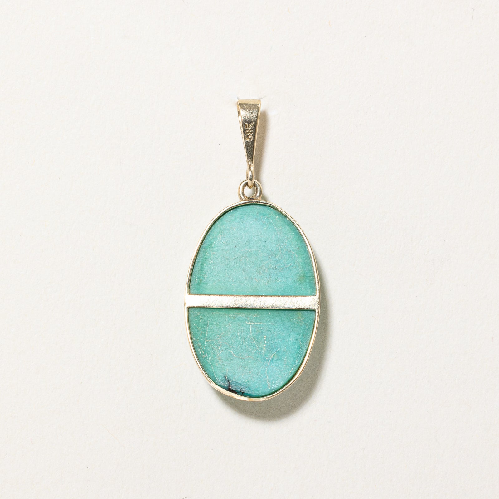 Oval Cabochon Turquoise Pendant | 12.00ct