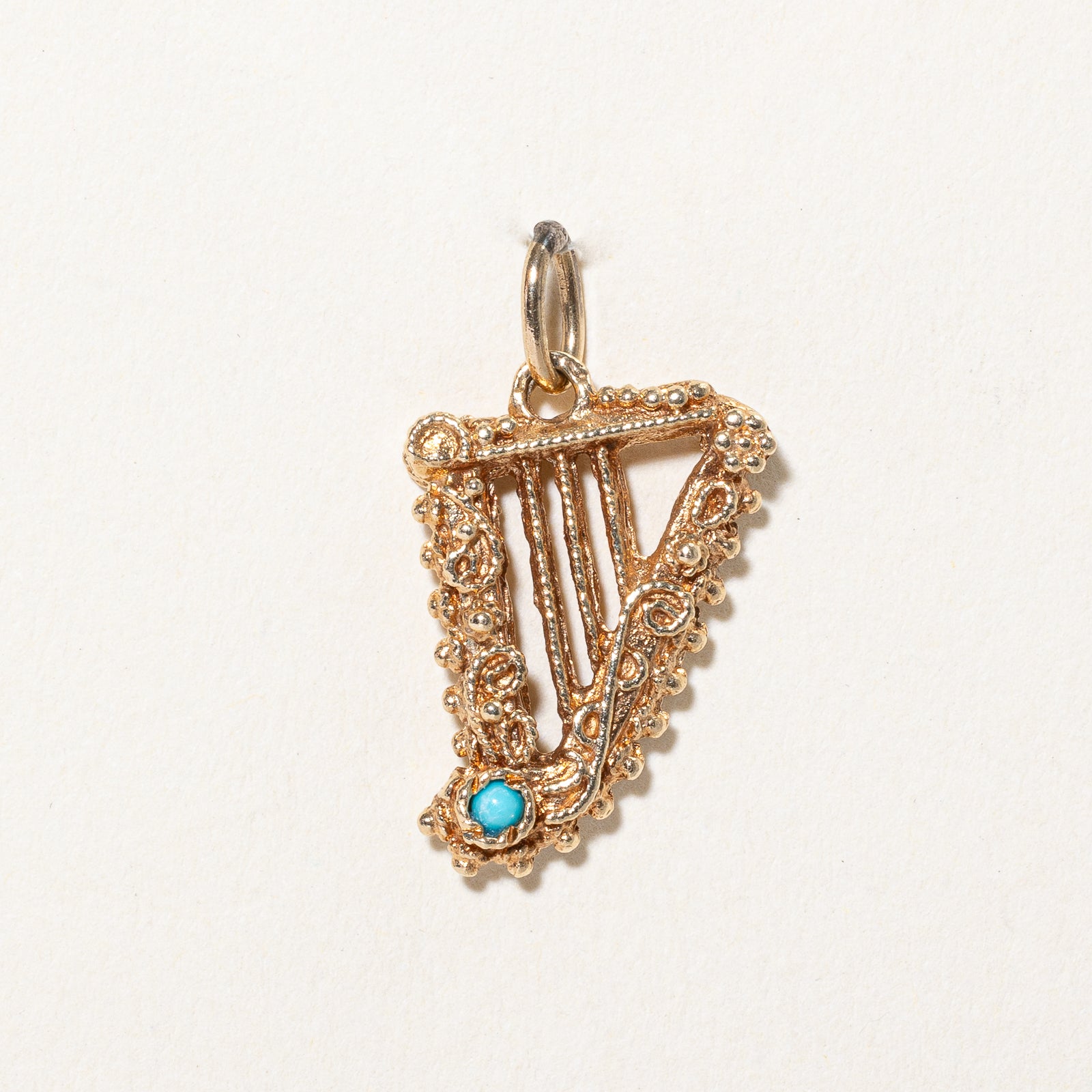 Turquoise Harp Charm | 0.08ctw