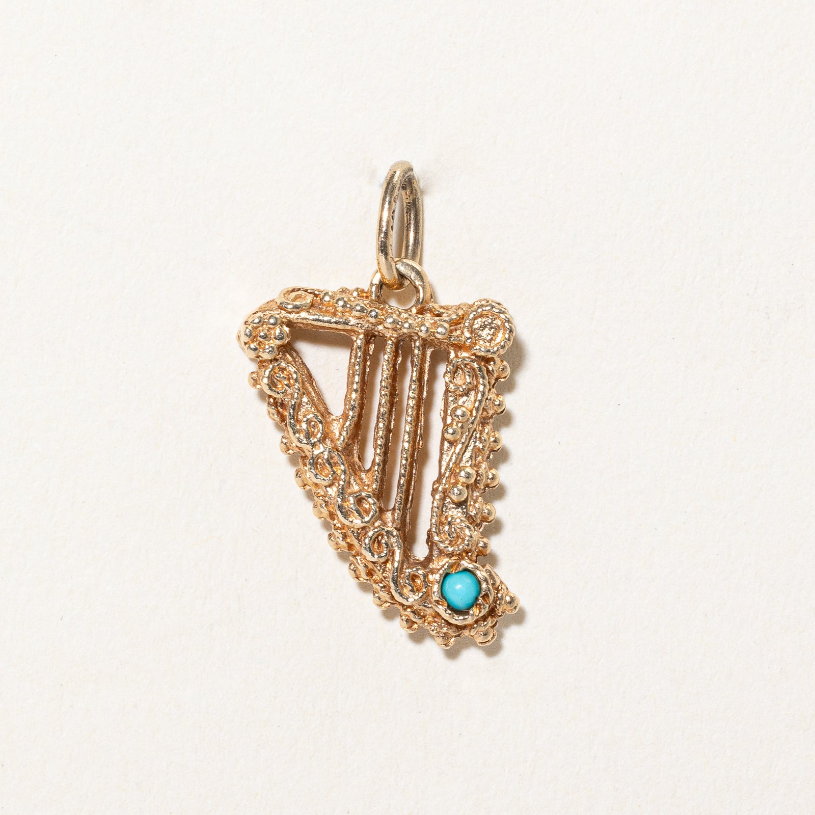 Turquoise Harp Charm | 0.08ctw