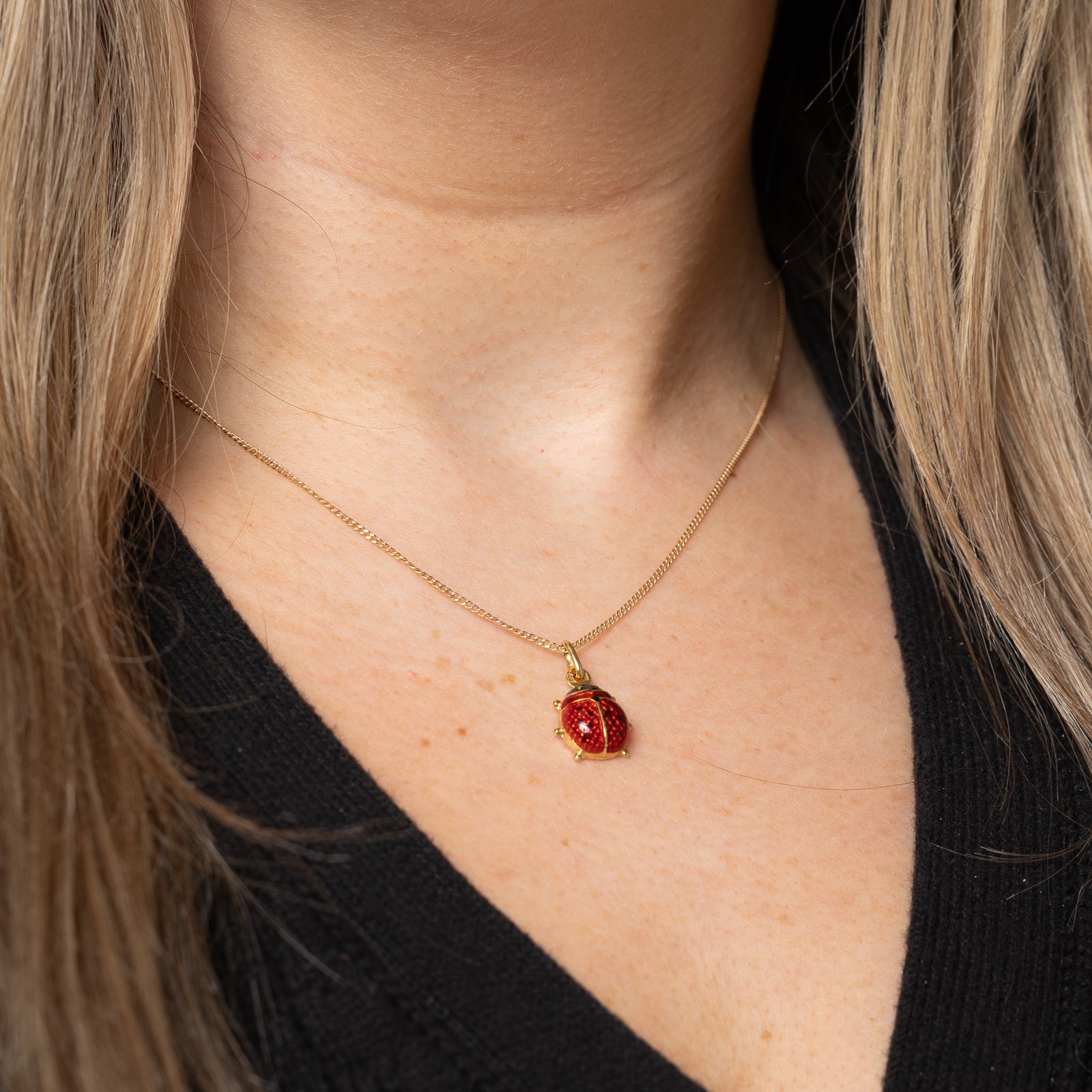 Italian 14k Yellow Gold Lady Bug Charm