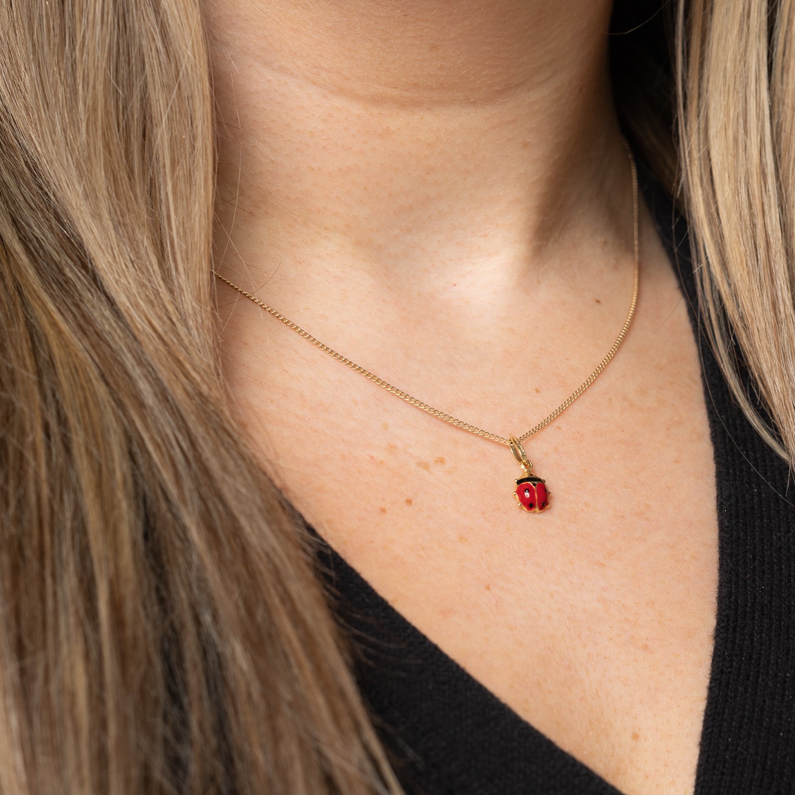 Breloque coccinelle en or jaune 14 carats |