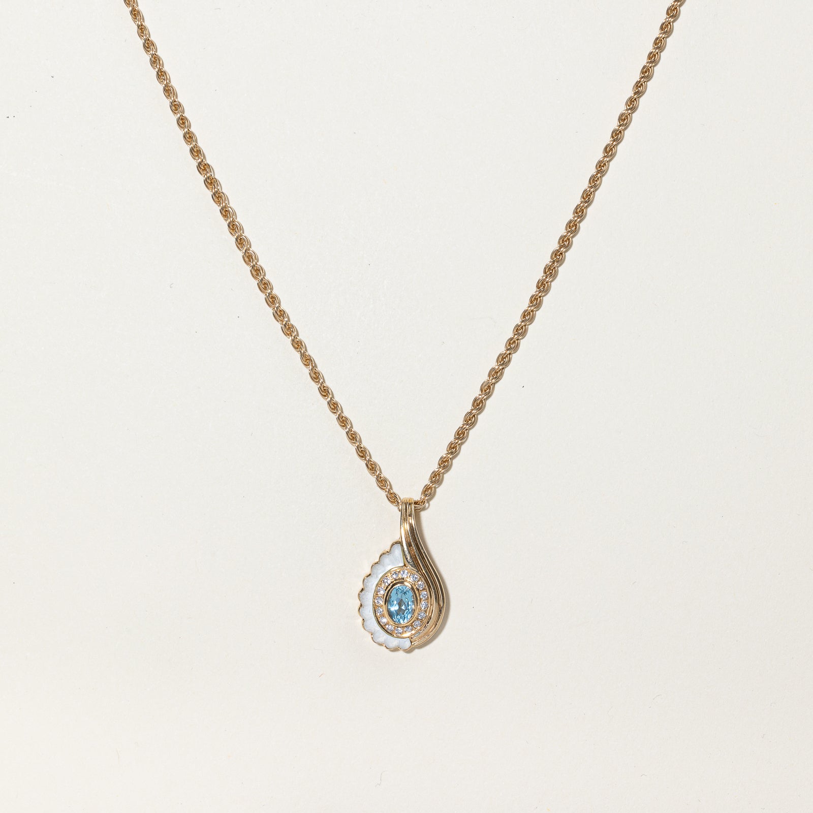 Multi Gem Pendant & Necklace | 1.10ct, 0.16ctw | 18" |