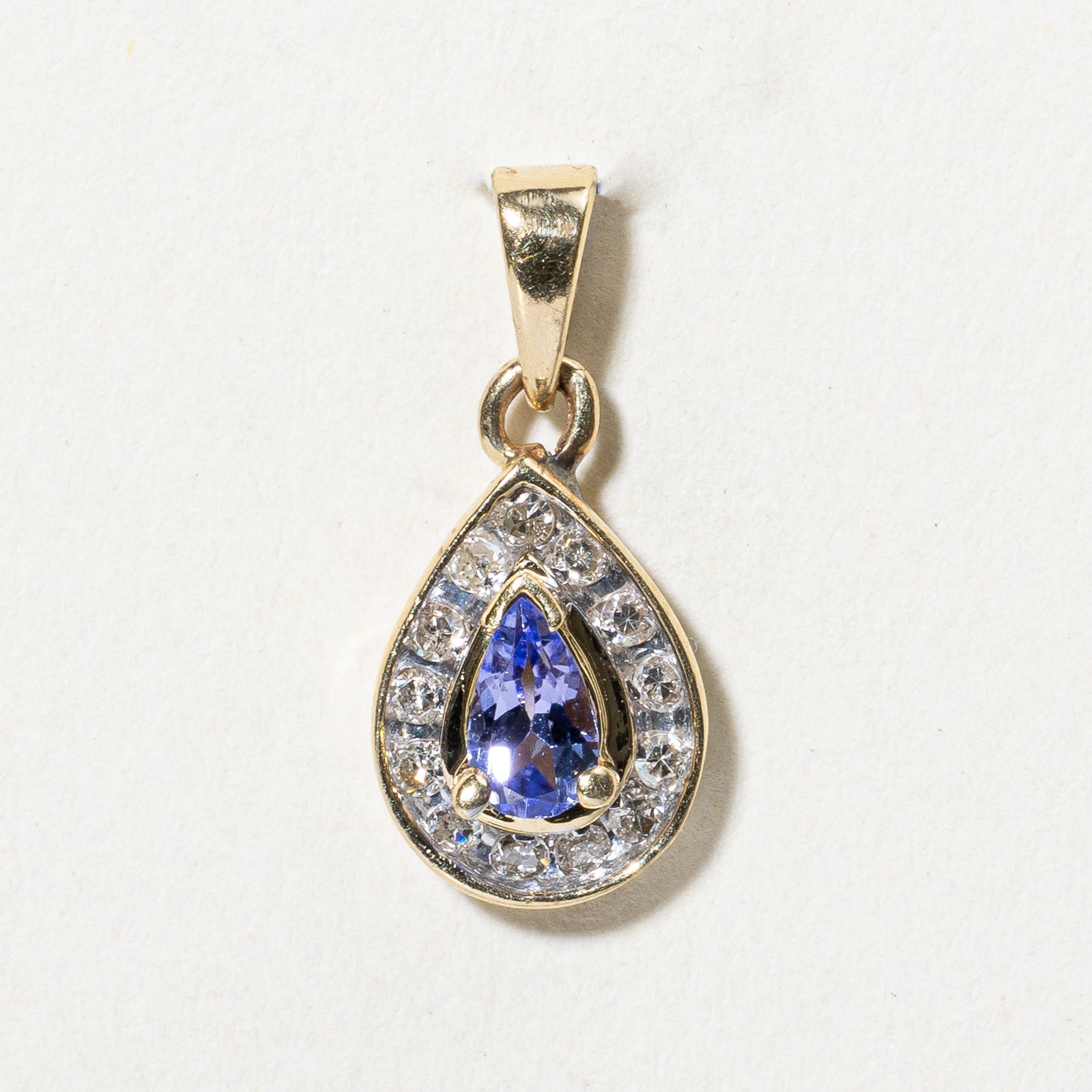Tanzanite & Diamond Halo Pendant | 0.20ct, 0.06ctw |