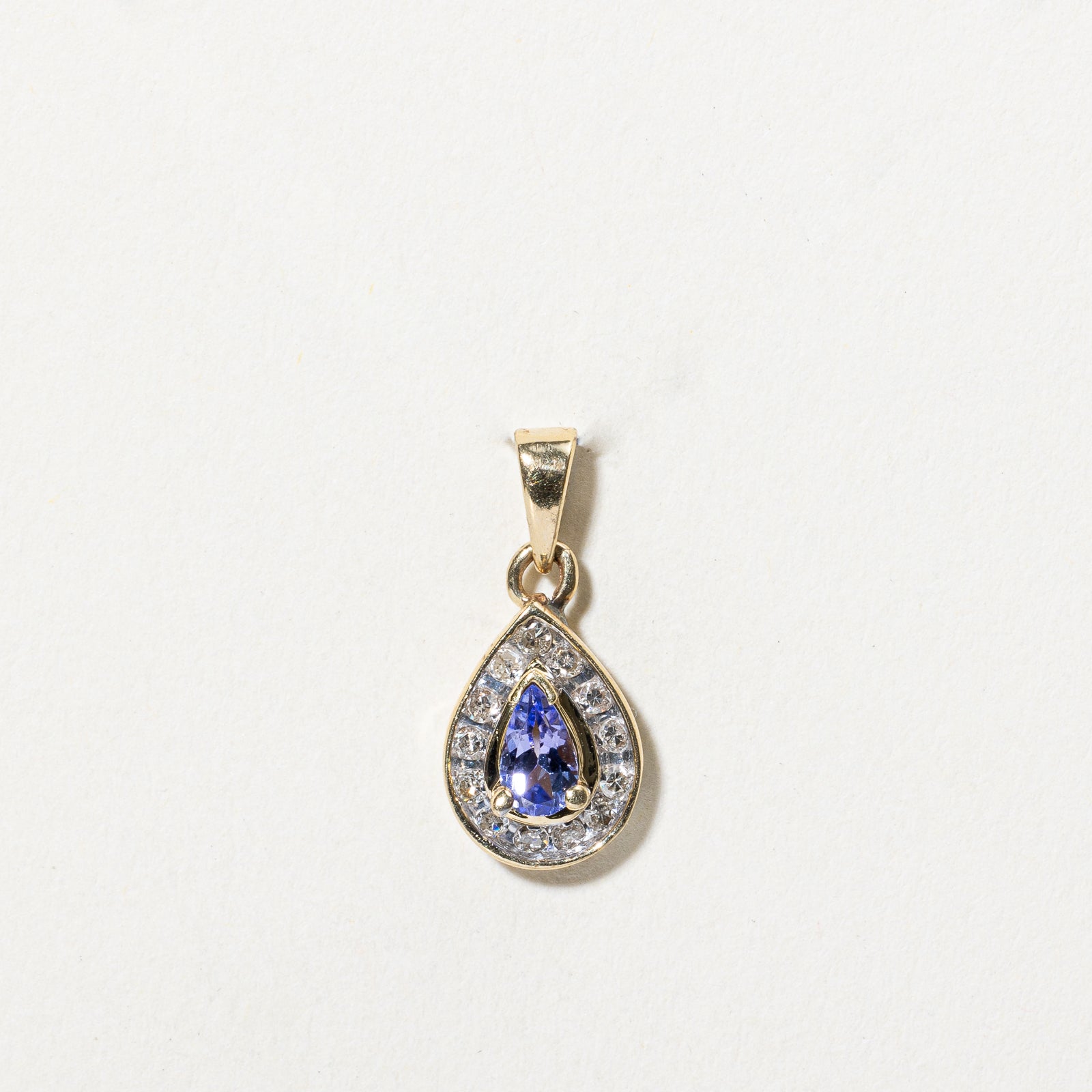 Tanzanite & Diamond Halo Pendant | 0.20ct, 0.06ctw |