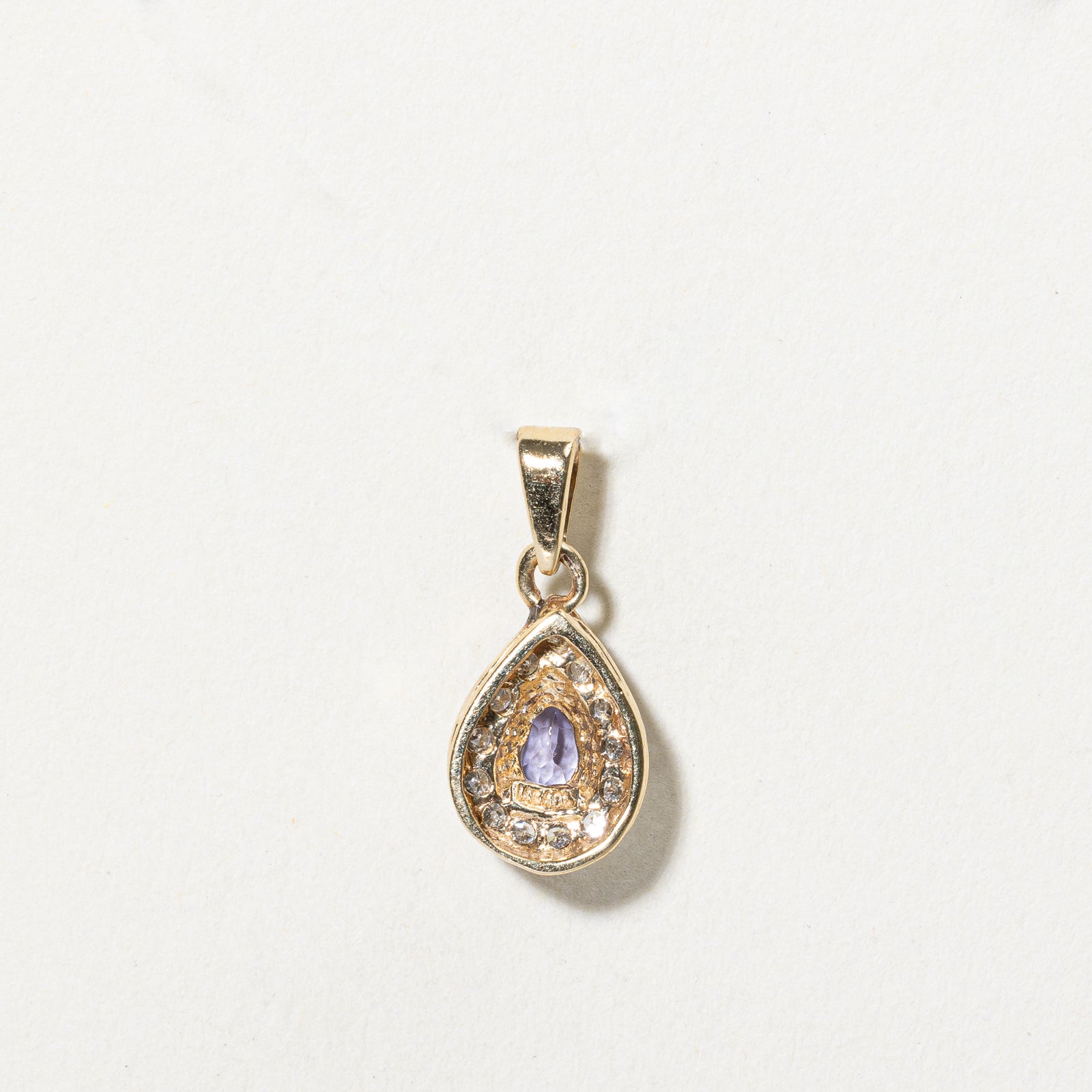 Tanzanite & Diamond Halo Pendant | 0.20ct, 0.06ctw |
