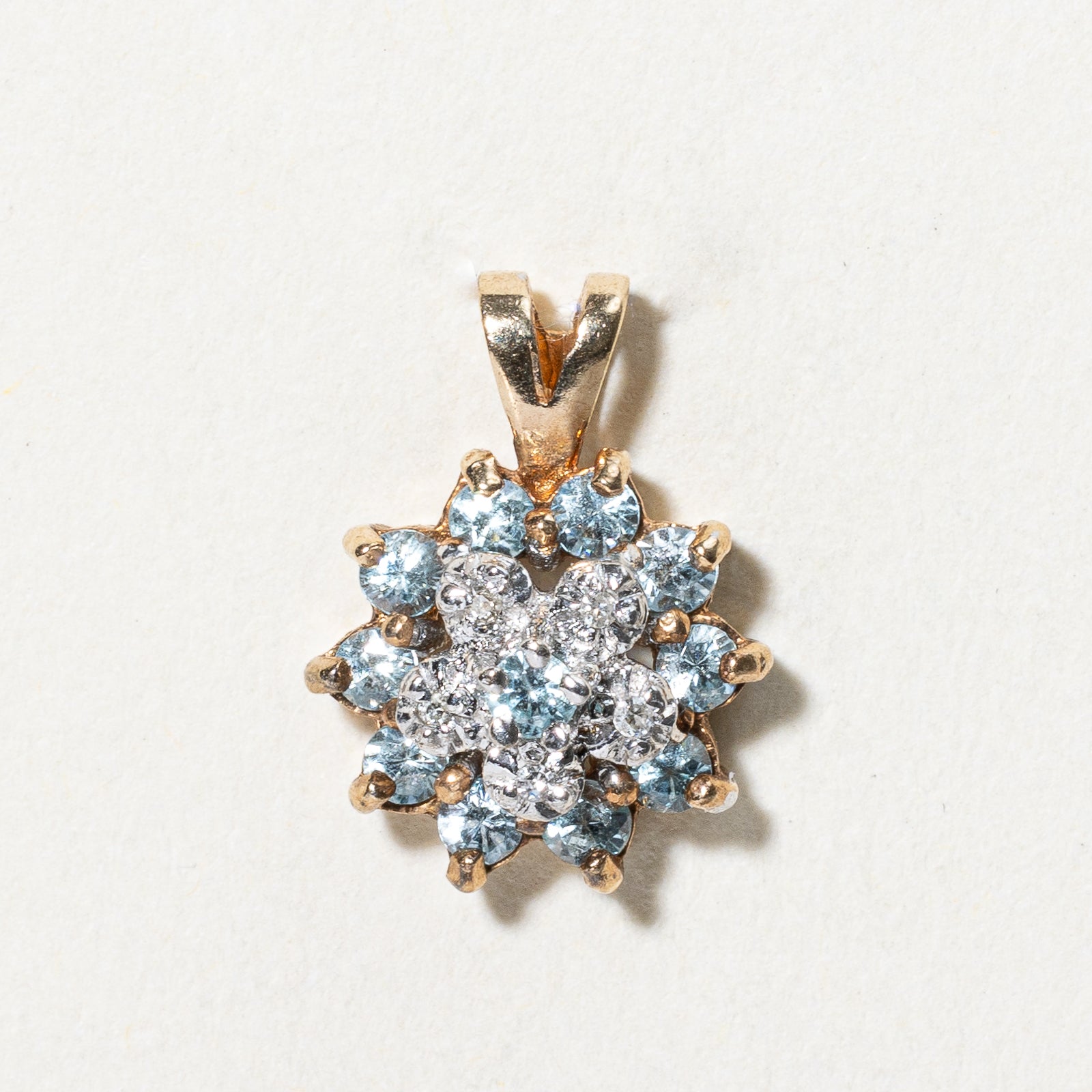 Topaz & Diamond Cluster Pendant | 0.20ctw, 0.005ctw |