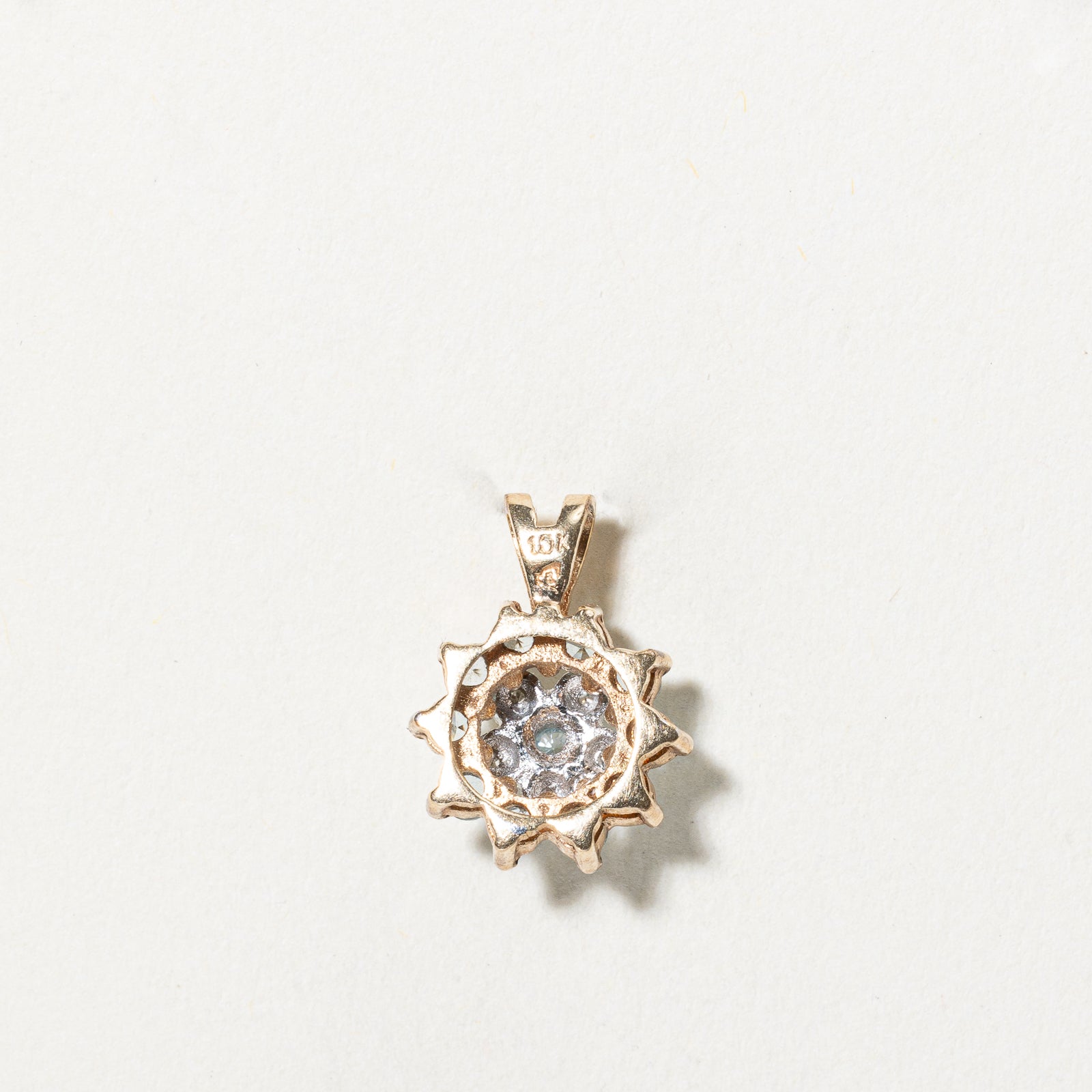 Topaz & Diamond Cluster Pendant | 0.20ctw, 0.005ctw |