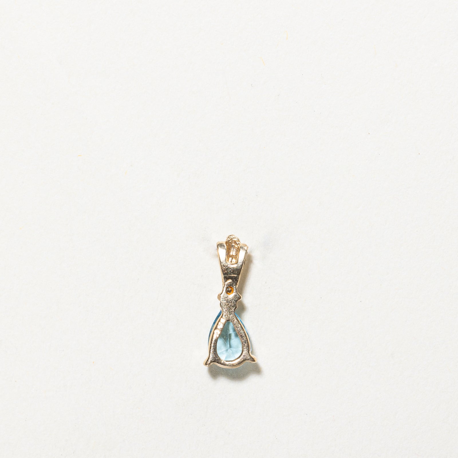 Topaz & Diamond Drop Pendant | 0.37ct, 0.005ct |