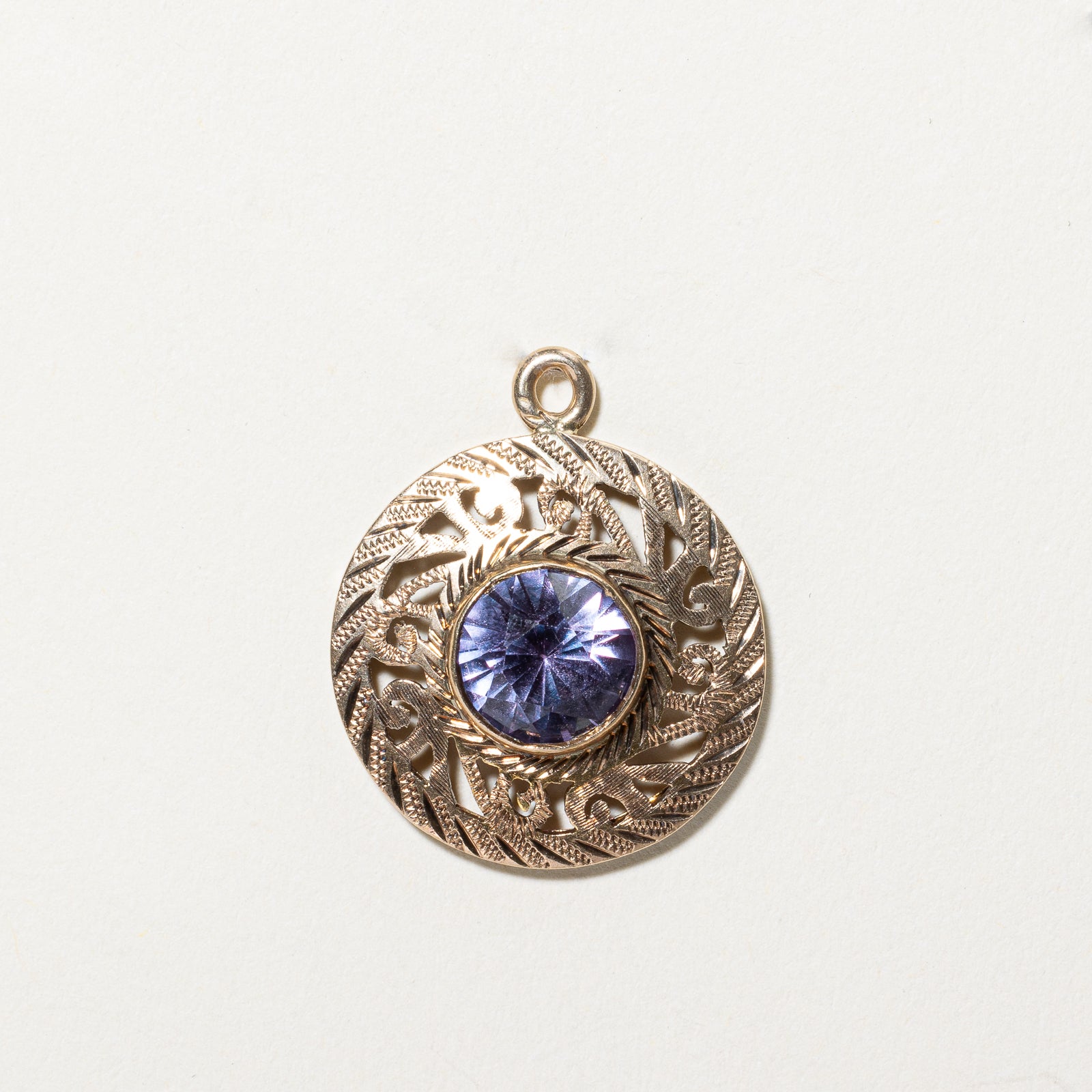 Synthetic Colour Change Sapphire Openwork Pendant | 3.00ct |