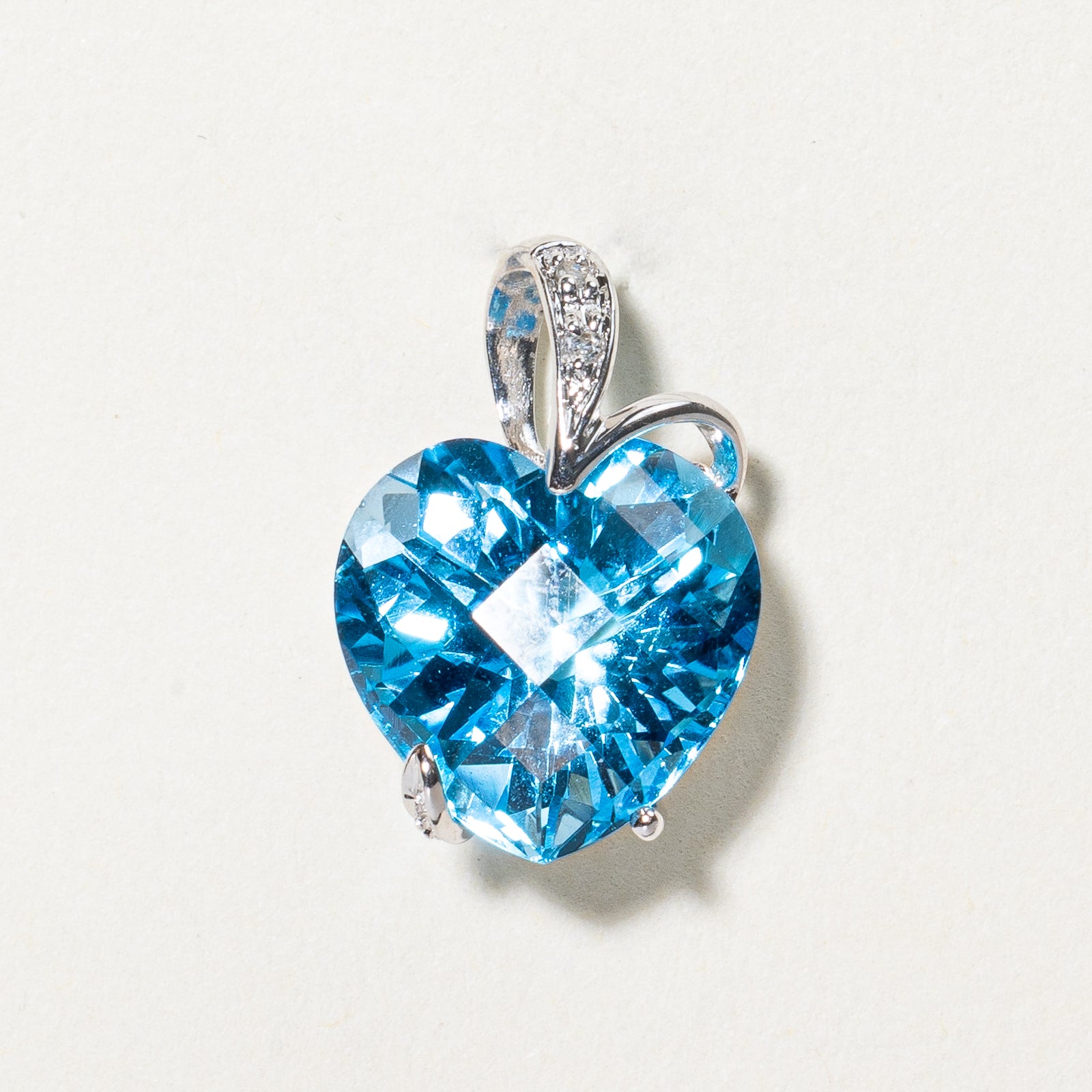 Heart Cut Topaz & Diamond Pendant | 7.00ct, 0.01ctw |