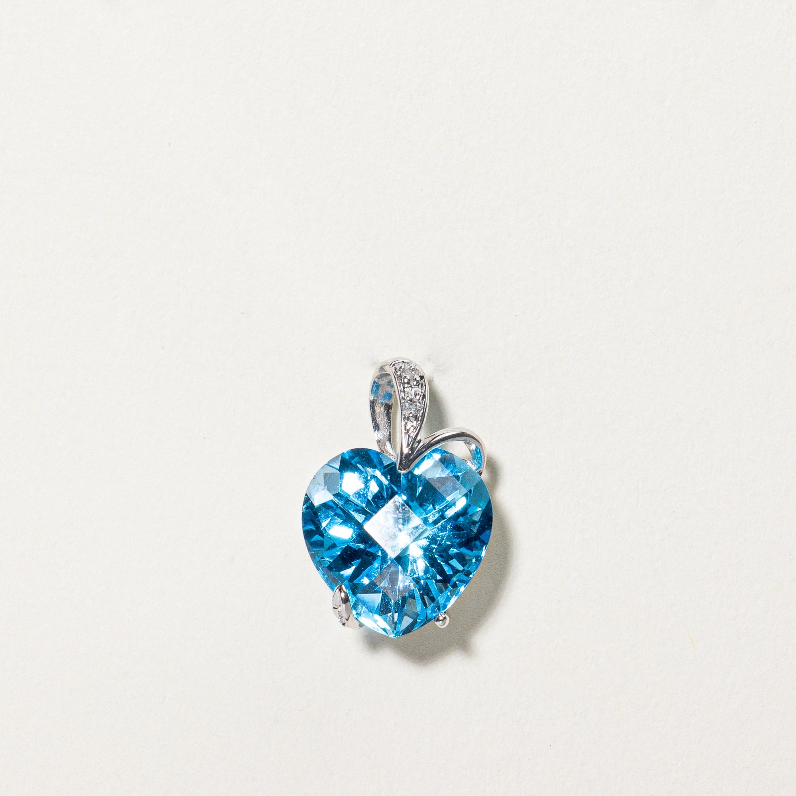 Heart Cut Topaz & Diamond Pendant | 7.00ct, 0.01ctw |
