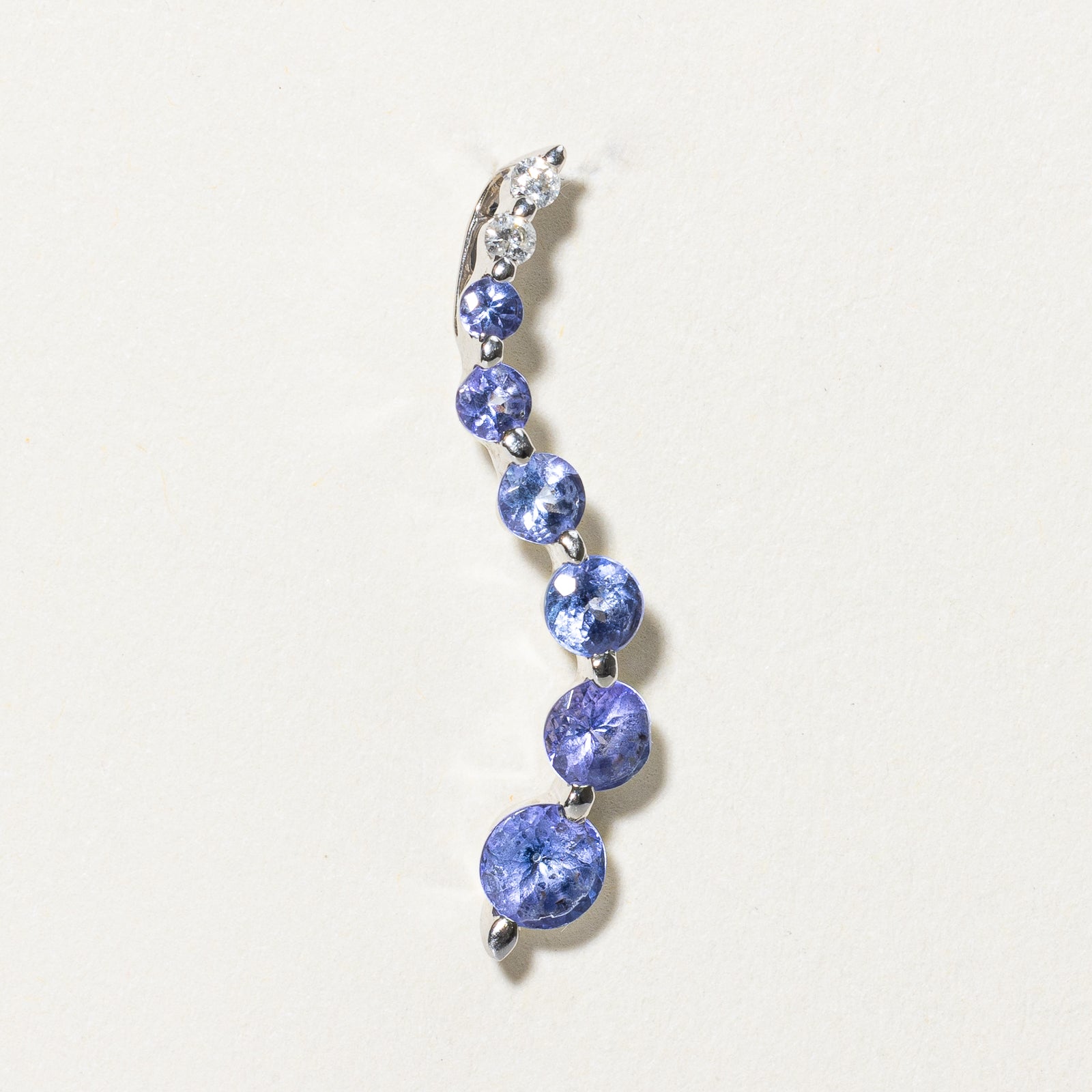 Tanzanite & Diamond Drop Pendant | 1.40ctw, 0.06ctw |