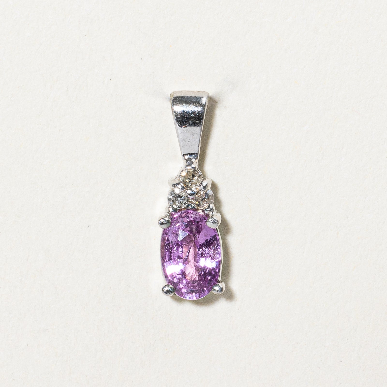 Oval Cut Purple Sapphire Pendant | 0.50ct |