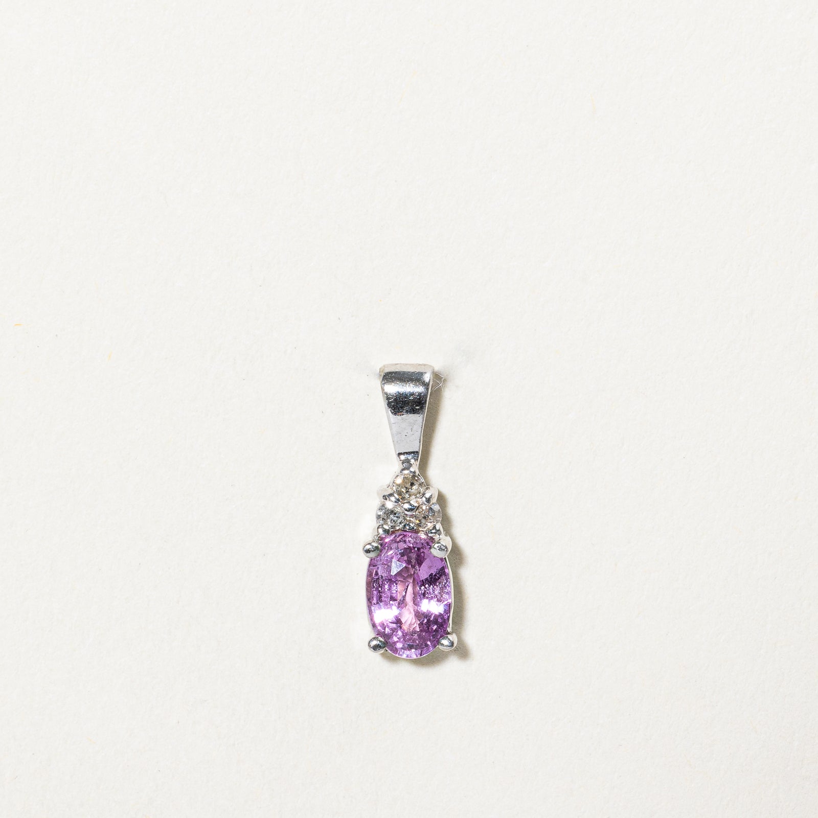 Oval Cut Purple Sapphire Pendant | 0.50ct |