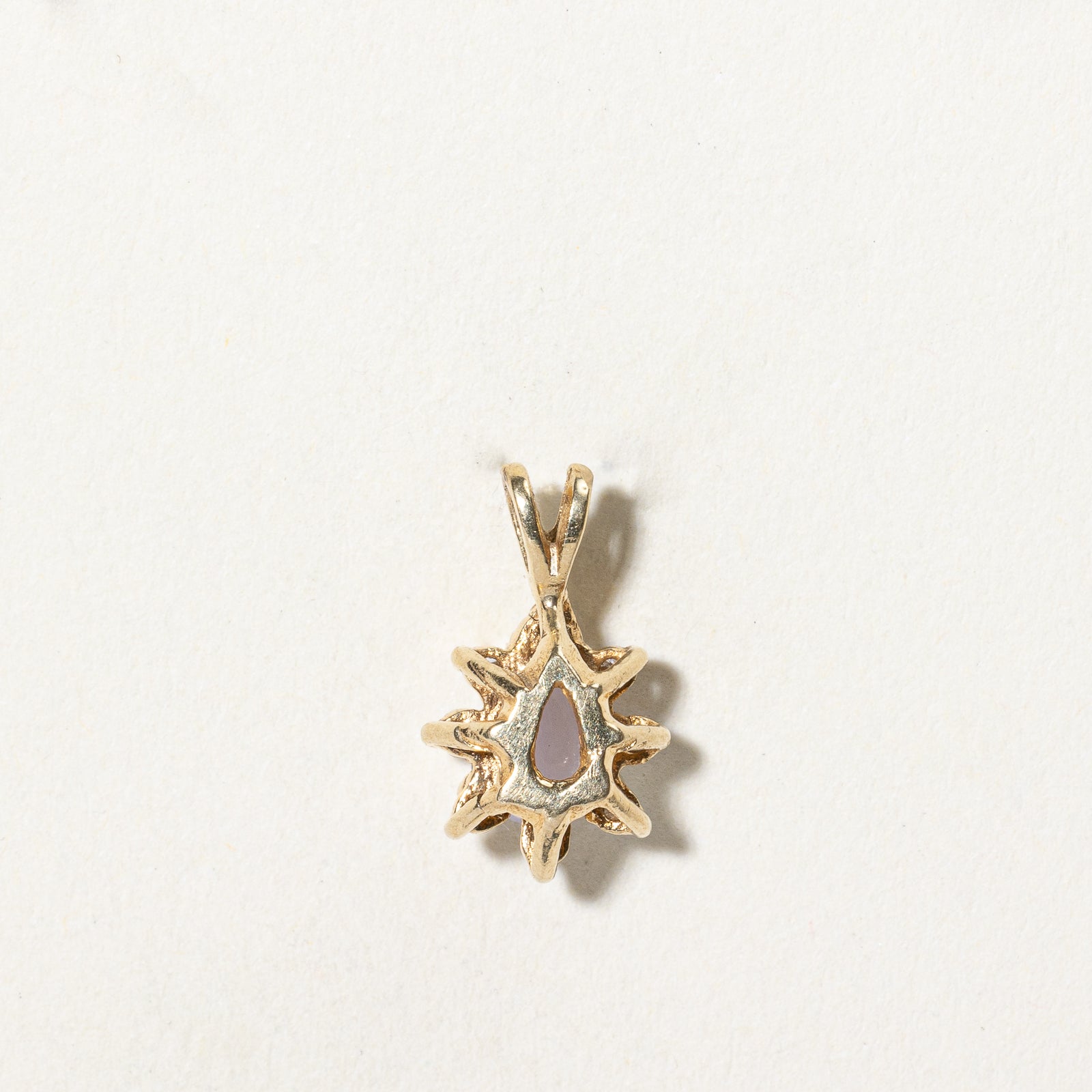Jadeite & Diamond Petal Pendant | 0.10ct, 0.09ctw |